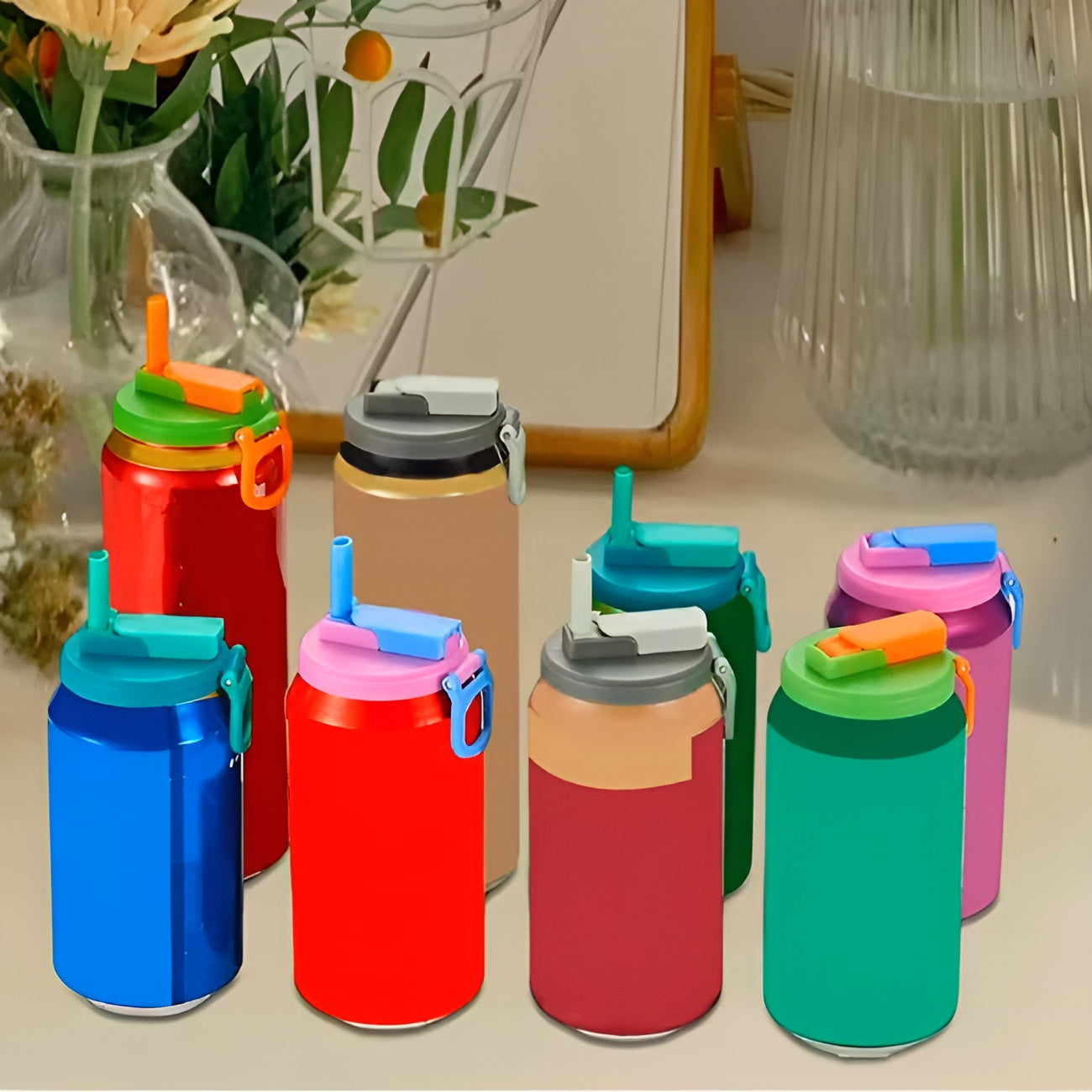 Tapas de silicona con popote para latas(pack de 4) – Tienda online NQLN Store Venezuela