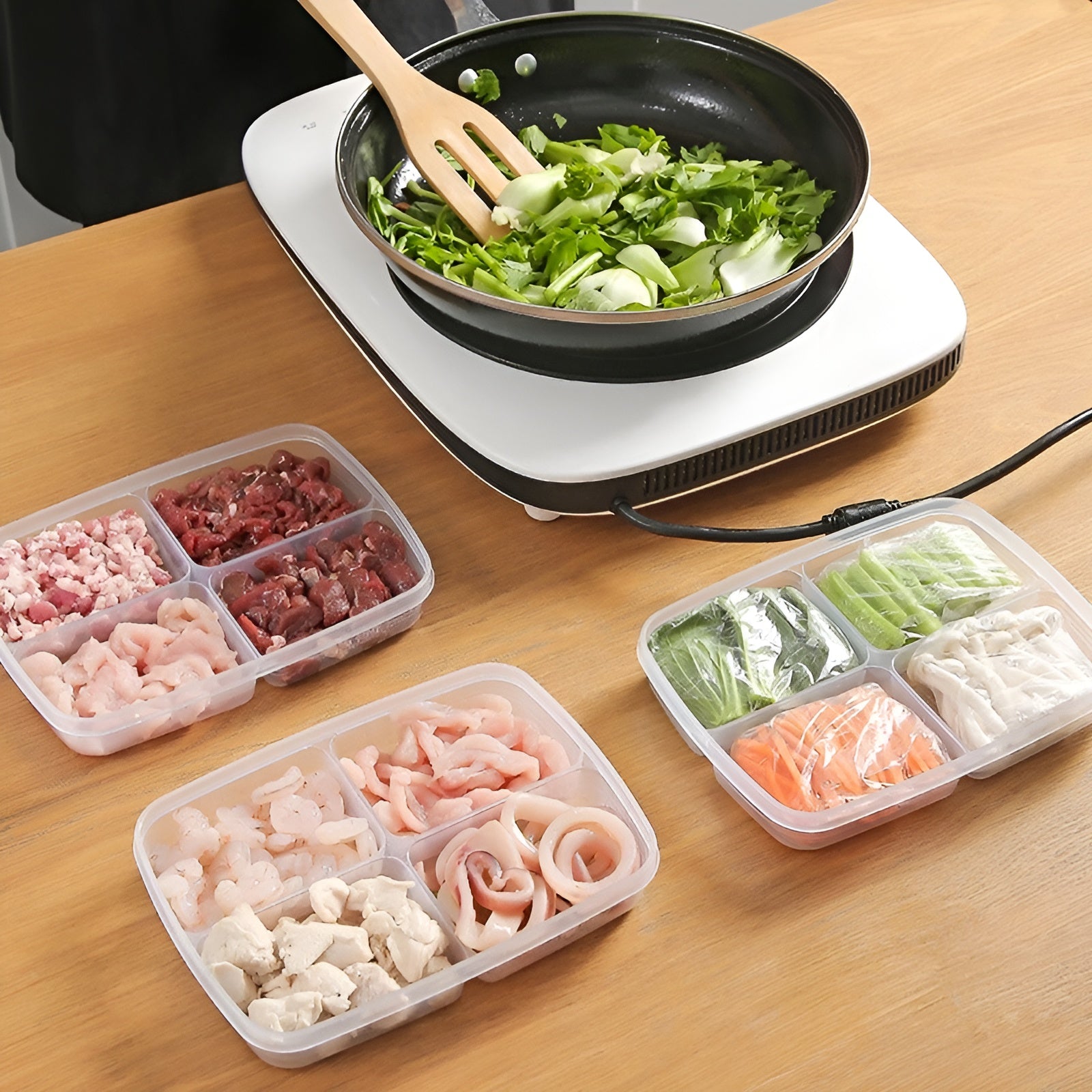 Envase para comida con divisor – Tienda online NQLN Store Venezuela