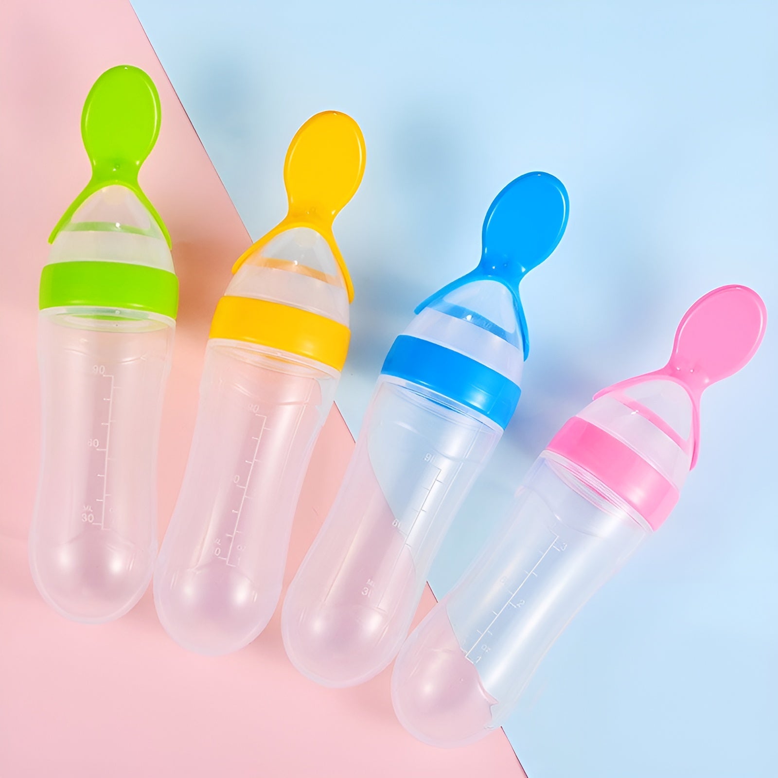 Botella de silicona con cuchara y cubierta  90ml – Tienda online NQLN Store Venezuela