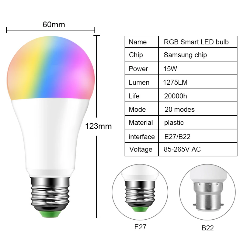 Bombillo Inteligente Led RGB para el hogar oficina – Envío a toda Venezuela – NQLN Store