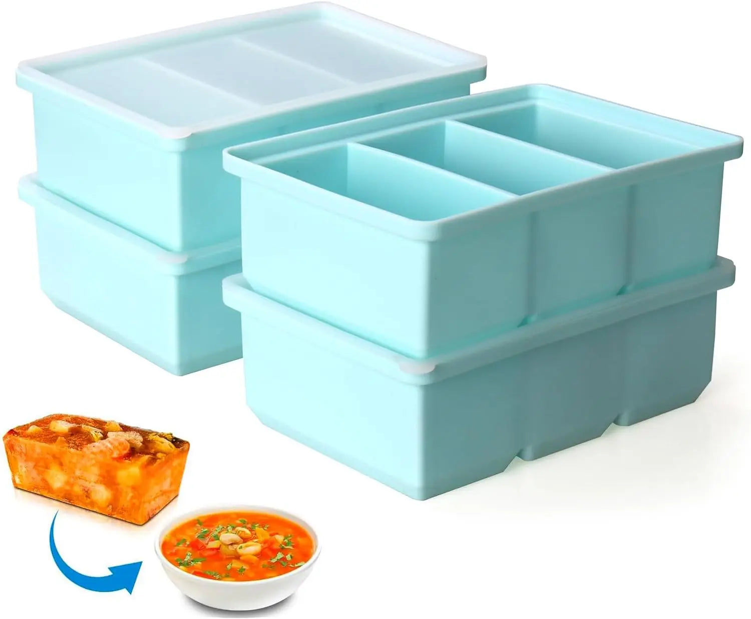 Molde rectangular para cubitos de hielo de silicona – Comprar al mejor precio en NQLN Store Venezuela