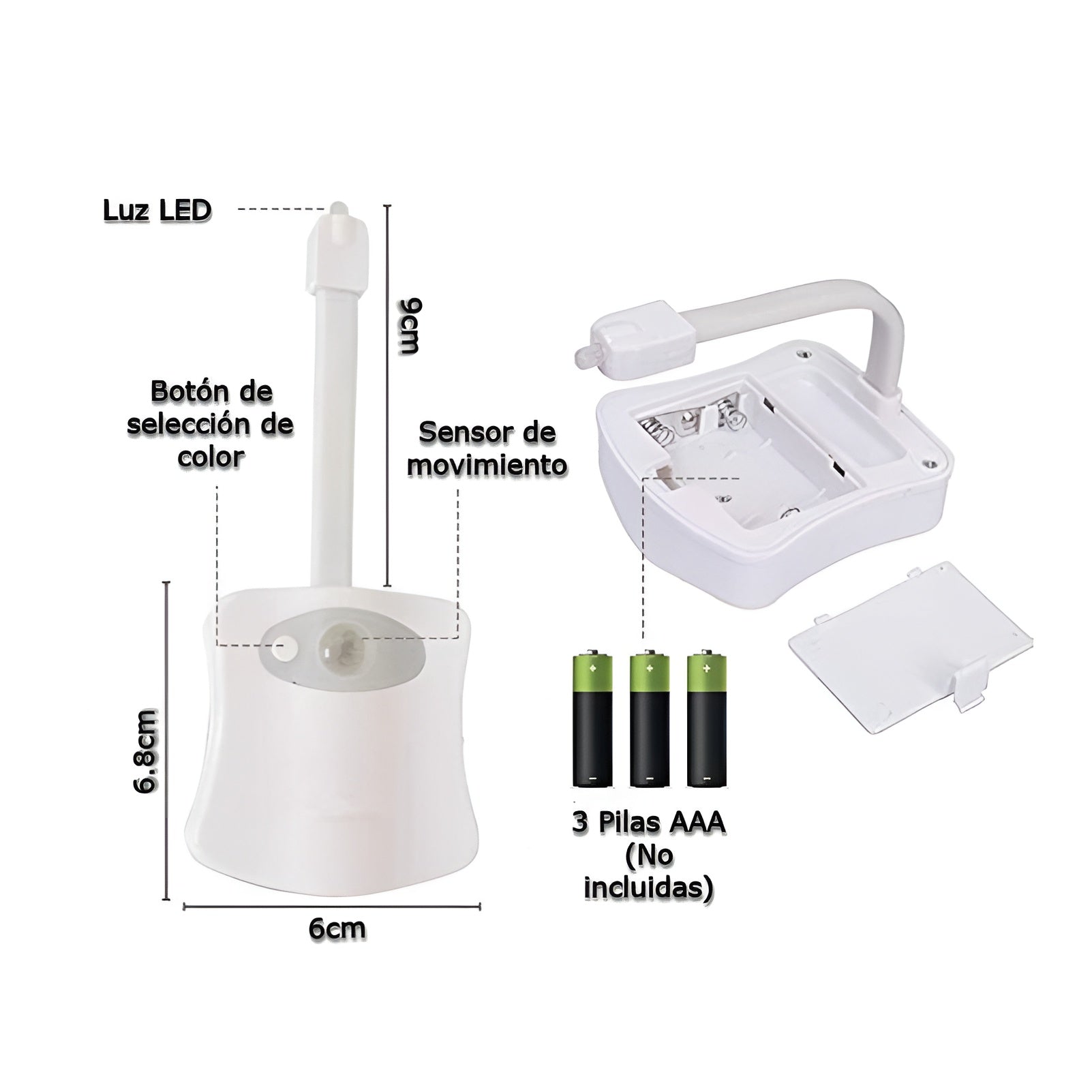 Sensor de luces led nocturna para inodoro – Al mejor precio en NQLN Store Caracas y Margarita