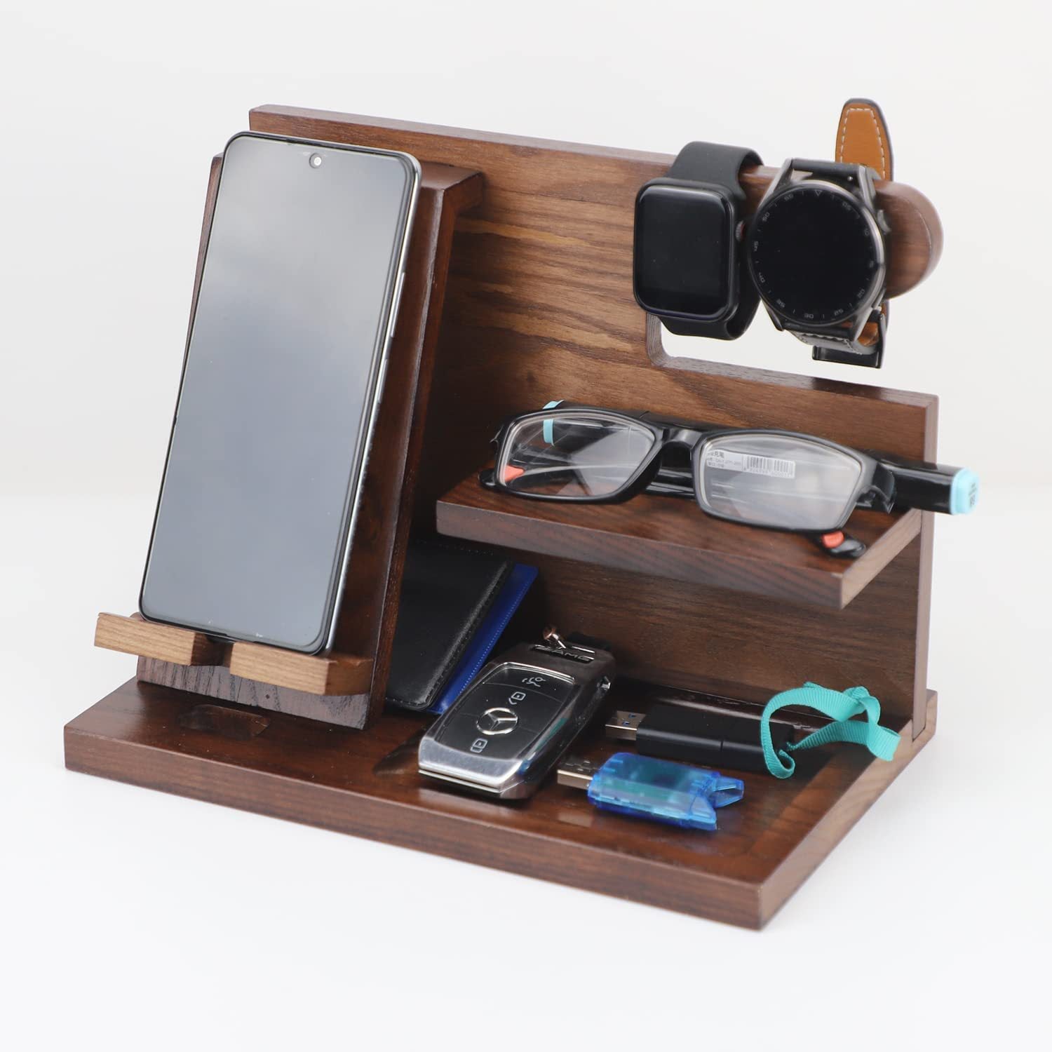 Organizador de madera para teléfono cartera reloj – Comprar al mejor precio en NQLN Store Venezuela