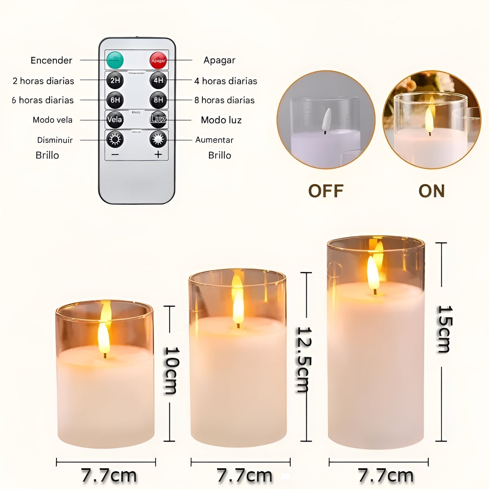 Velas eléctricas con llama móvil – Al mejor precio en NQLN Store Caracas y Margarita