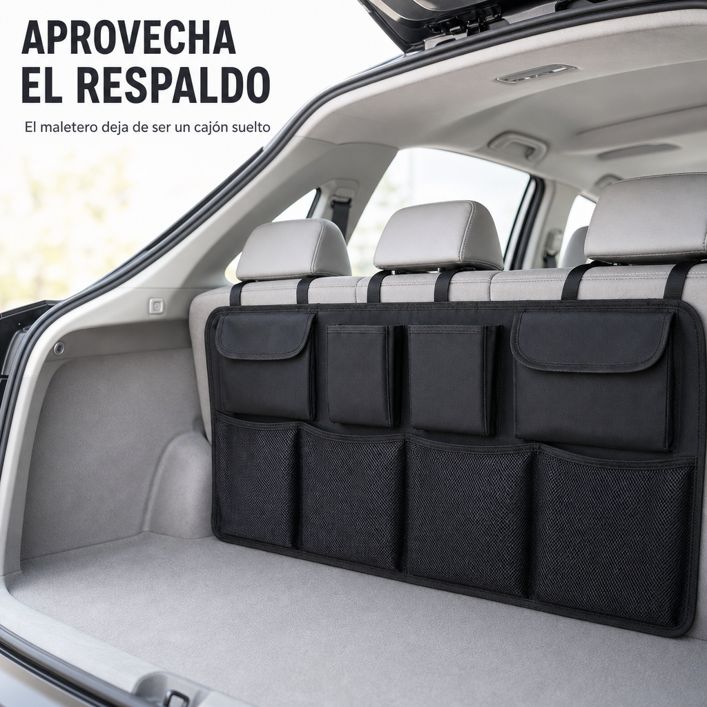 Organizador de maletero de asiento trasero para carro