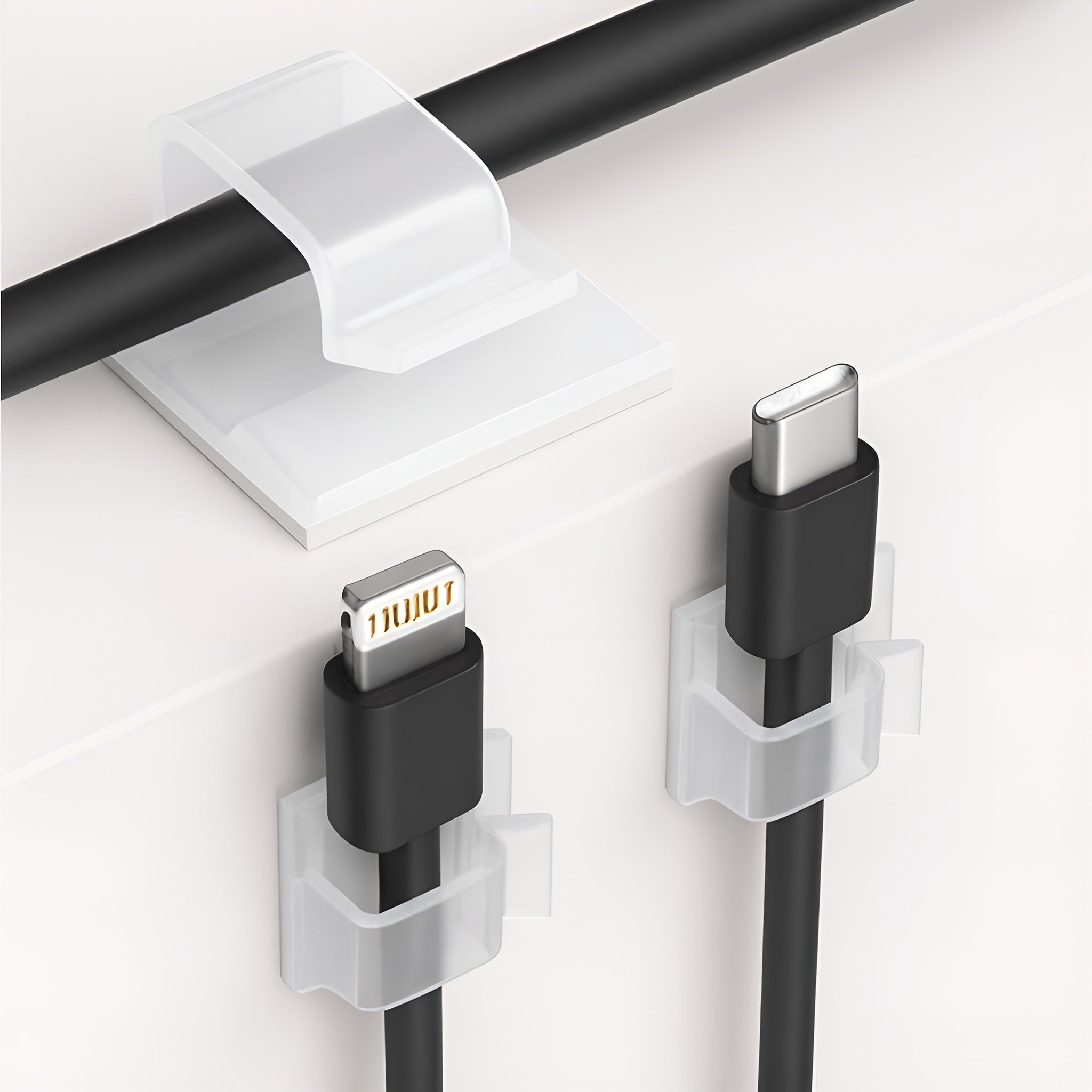 Clips transpartentes organizadores de cables (Pack de 50) – Comprar online en NQLN Store Venezuela con envío a todo el país