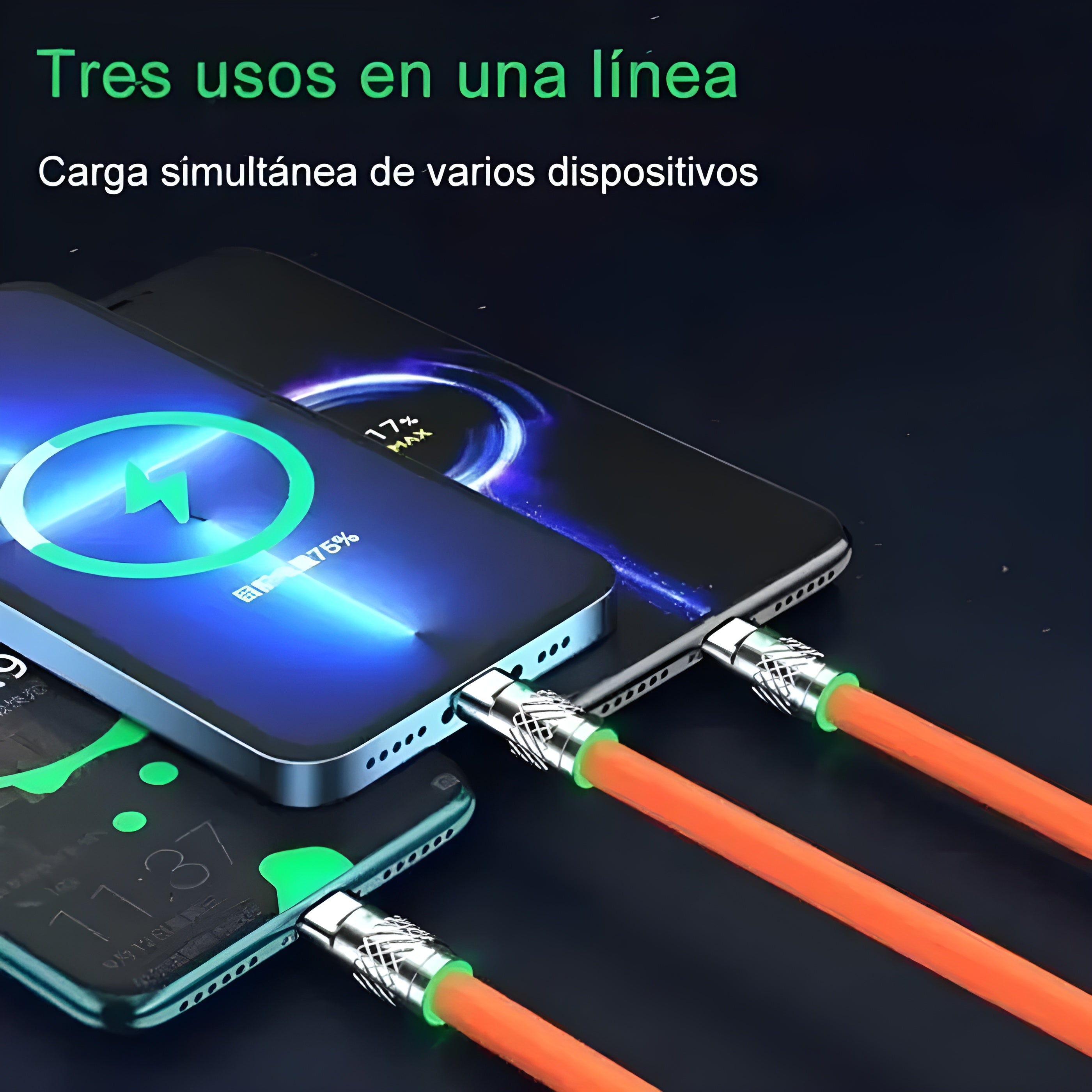 Cable de carga rapida 3 en 1 – Comprar online en NQLN Store Venezuela con envío a todo el país