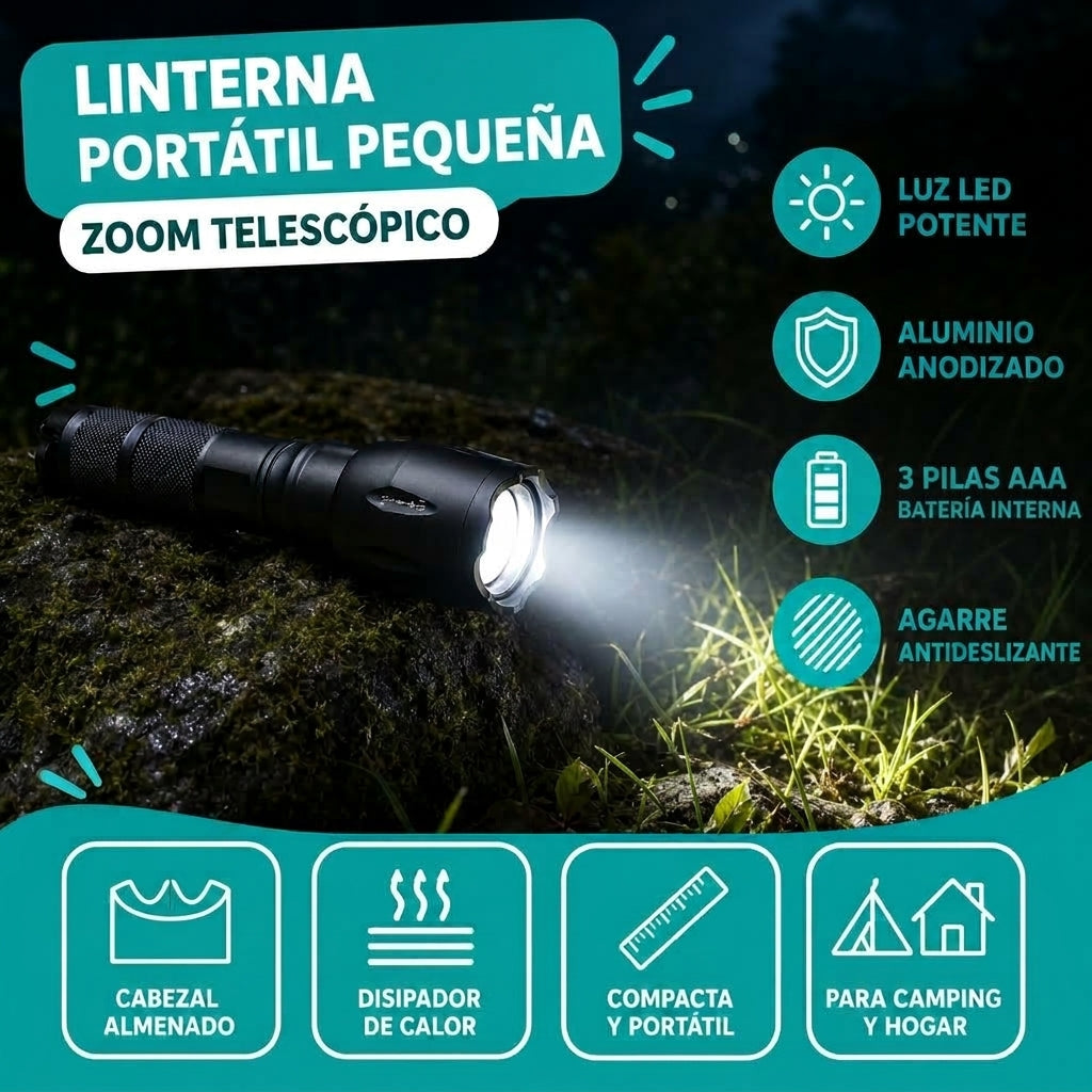 Linterna Portátil pequeña de alta iluminación – Comprar online en NQLN Store Venezuela con envío a todo el país