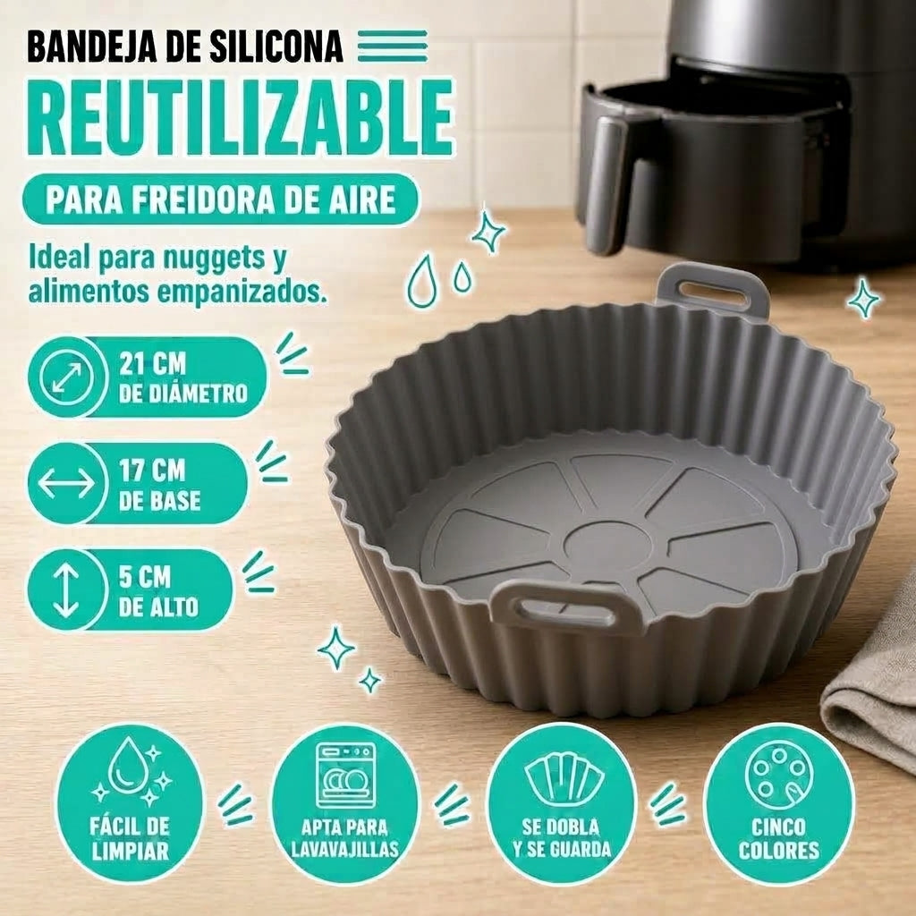 Bandeja de silicona para freidoras de aire – Comprar online en NQLN Store Venezuela con envío a todo el país