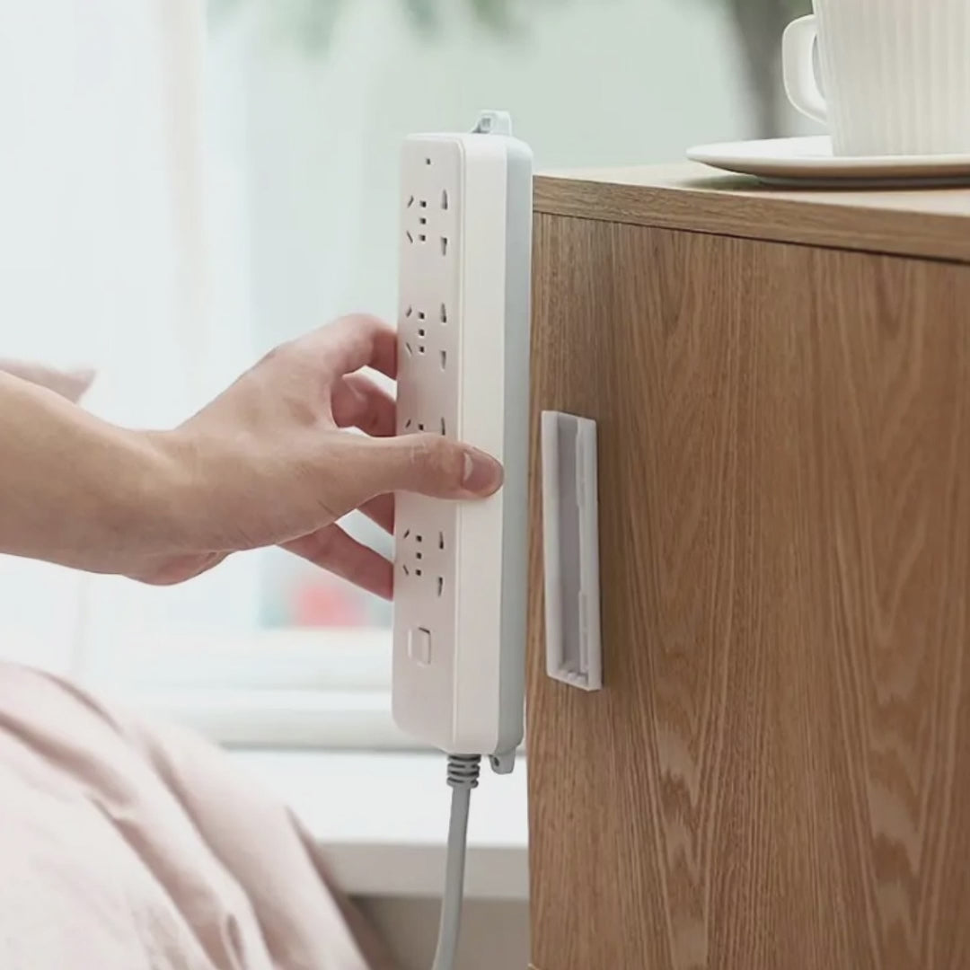 Fijador para regleta de pared autoadhesivo multifuncional – NQLN Store Venezuela, tienda online con envío a todo el país