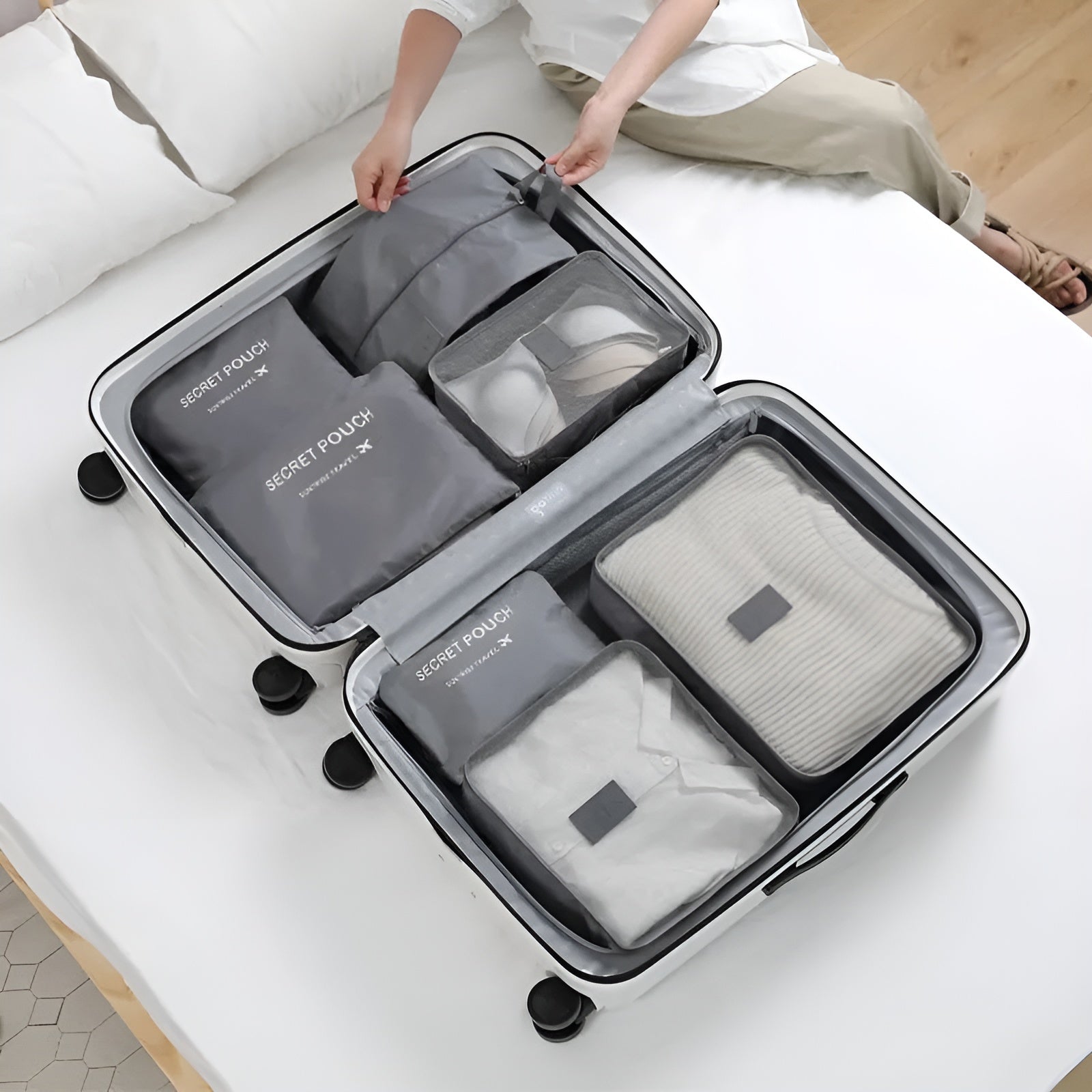 Set de bolsas de viajes (9 unidades) – NQLN Store Venezuela, tienda online con envío a todo el país