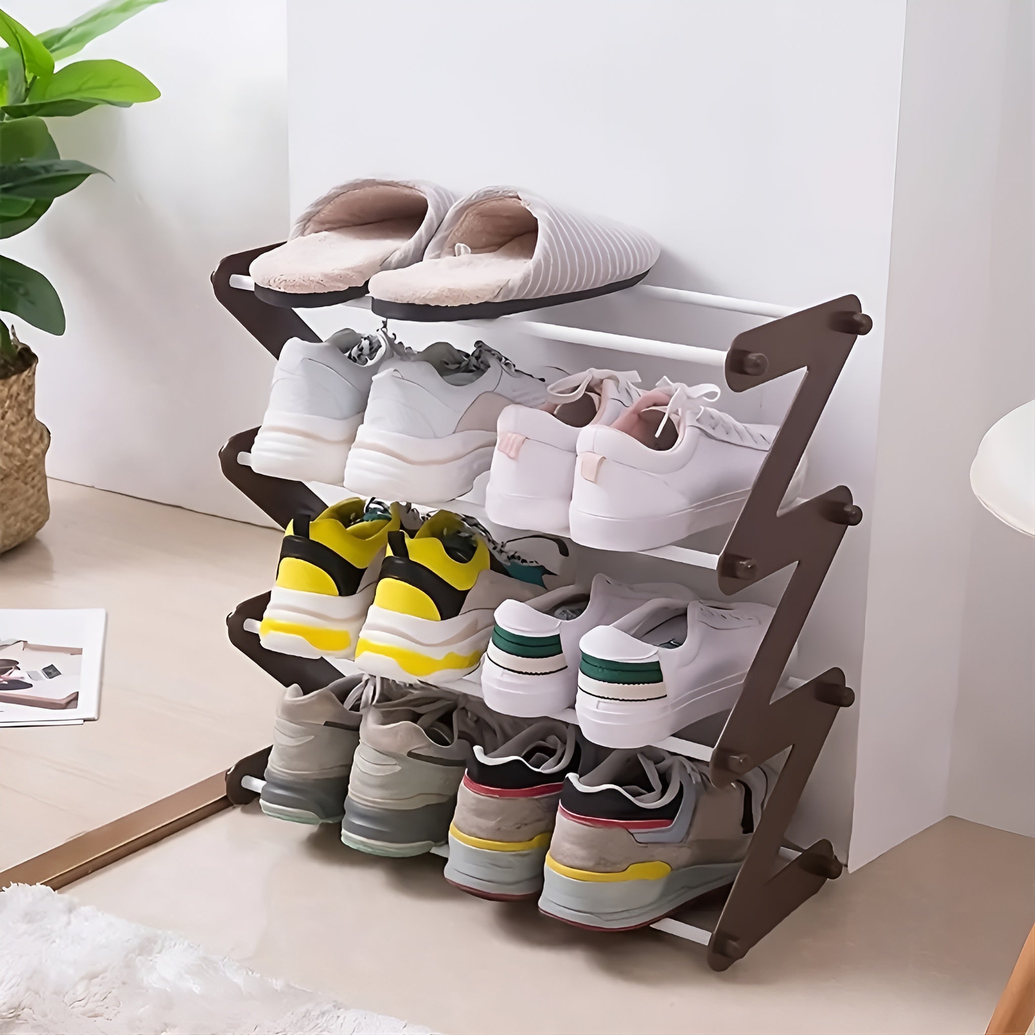 Zapatera extensible de 4 niveles – Disponible en NQLN Store con envío gratis desde $20