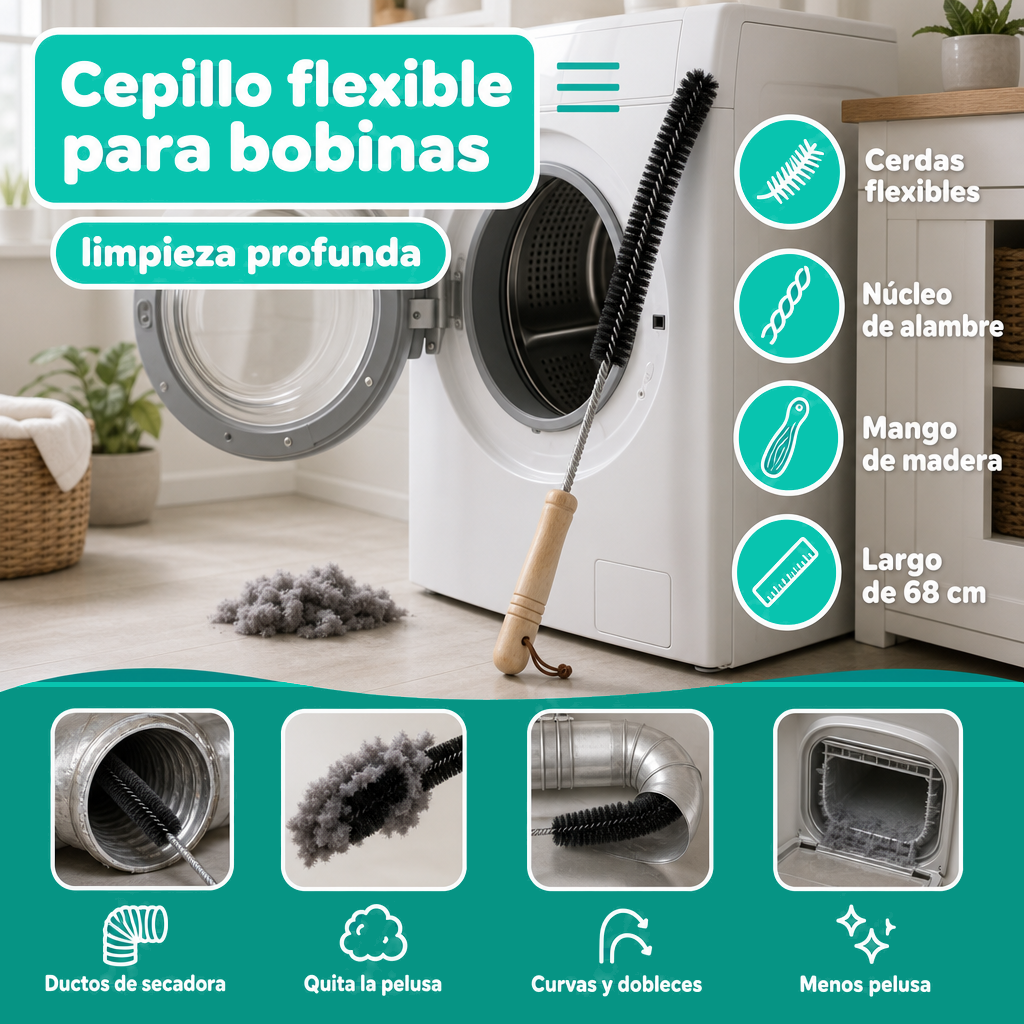 Cepillo flexible para limpieza profunda de bobinas – NQLN Store Venezuela, tienda online con envío a todo el país
