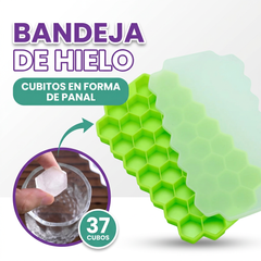 Bandeja de silicona para cubitos de hielo