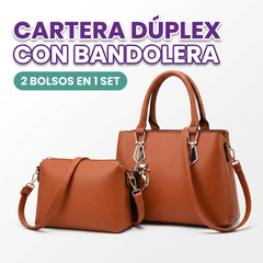 Duplex de cartera de mano con asa bandolera (set de 2)