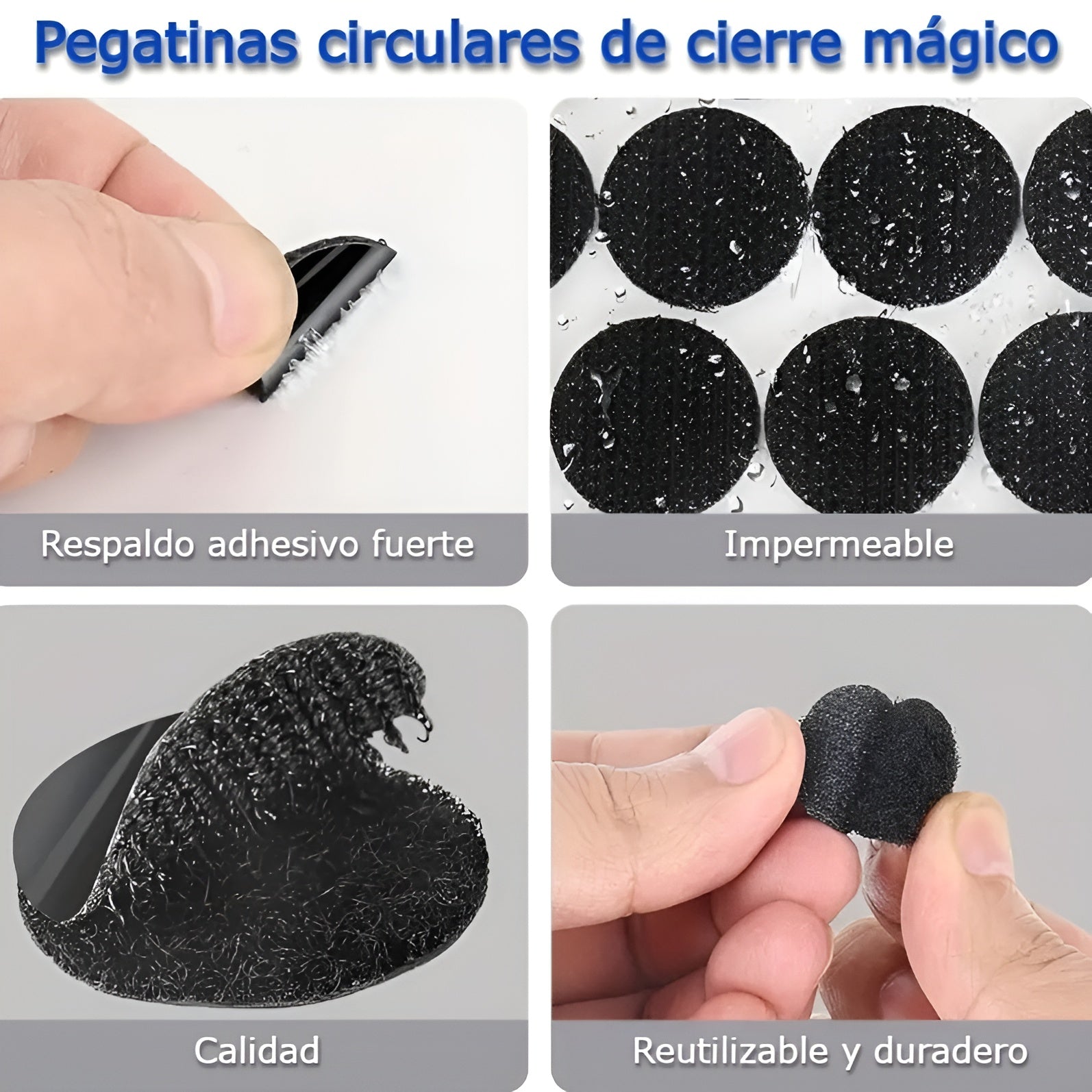 Pegatinas circulares de cierre mágico (50 unidades) – Comprar al mejor precio en NQLN Store Venezuela