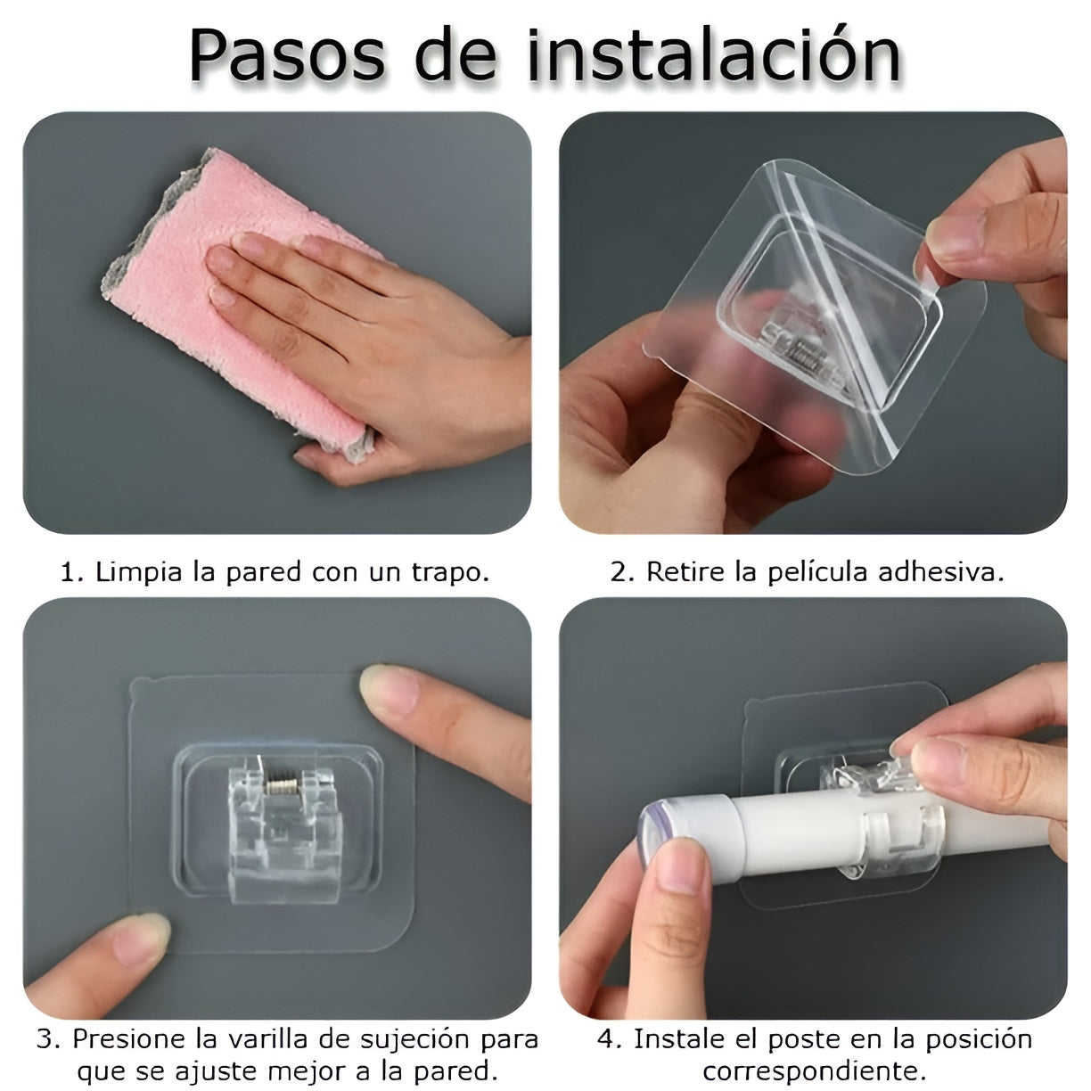 Soporte Autoadhesivo para Cortinas (Pack de 10) – Envío a toda Venezuela – NQLN Store