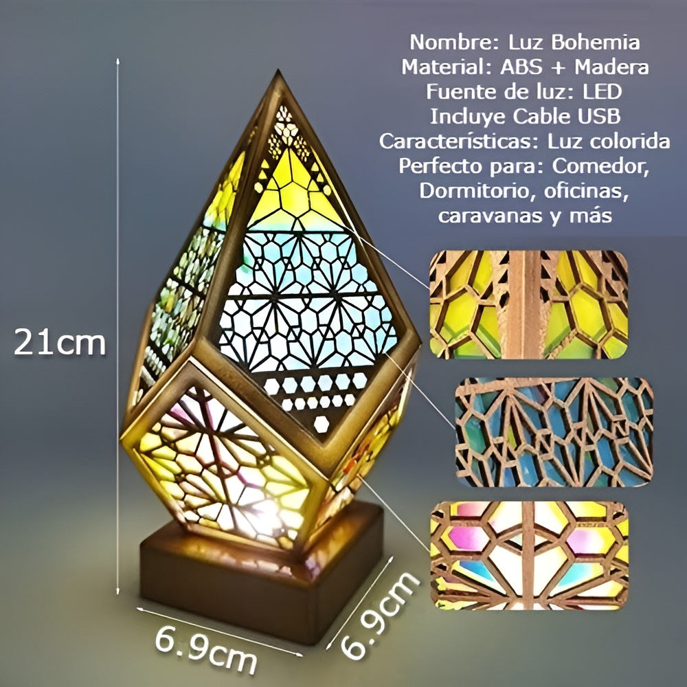Lámpara de luz bohemia – Detalle y presentación – NQLN Store Venezuela