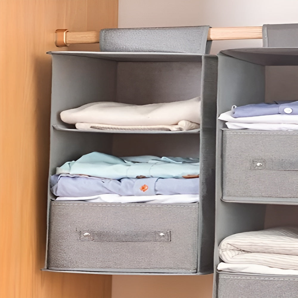 Organizador con cajones colgantes para closet 3 niveles – NQLN Store Venezuela, tienda online con envío a todo el país