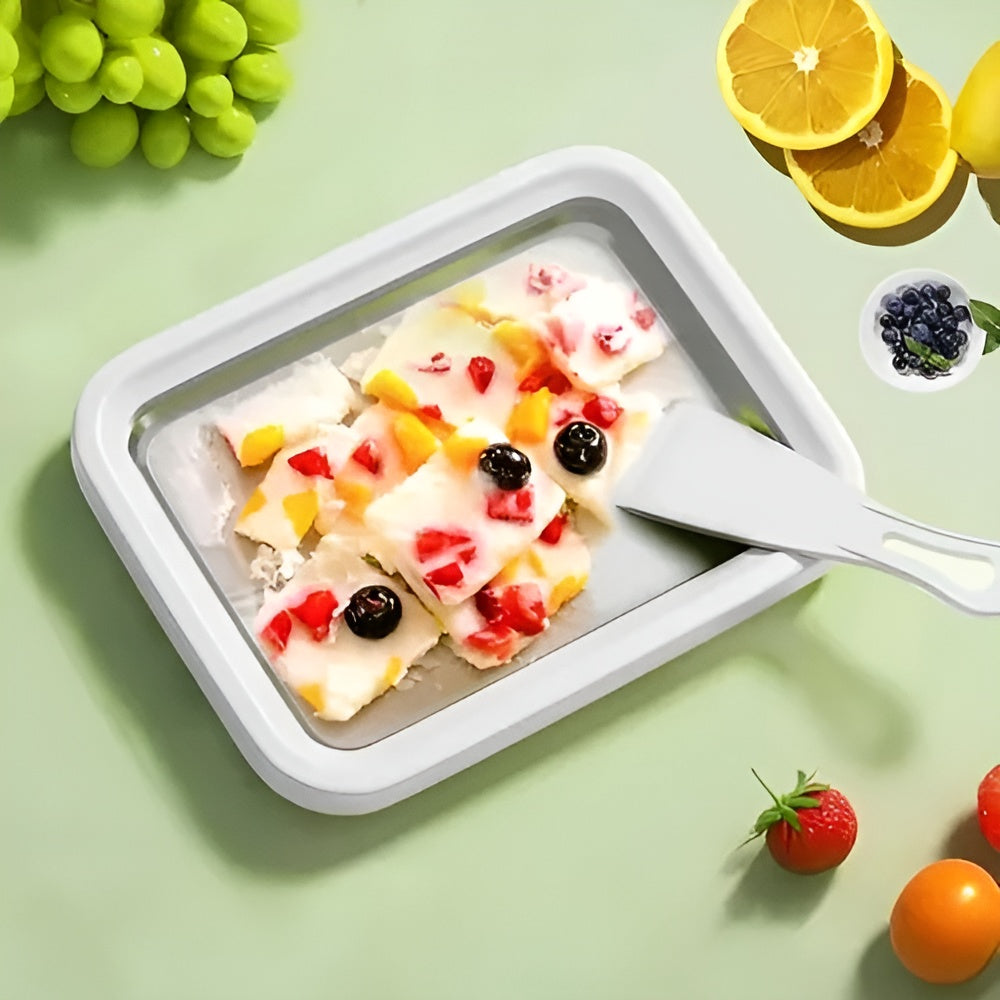 Tabla con espatula Casera Para Hacer Helados