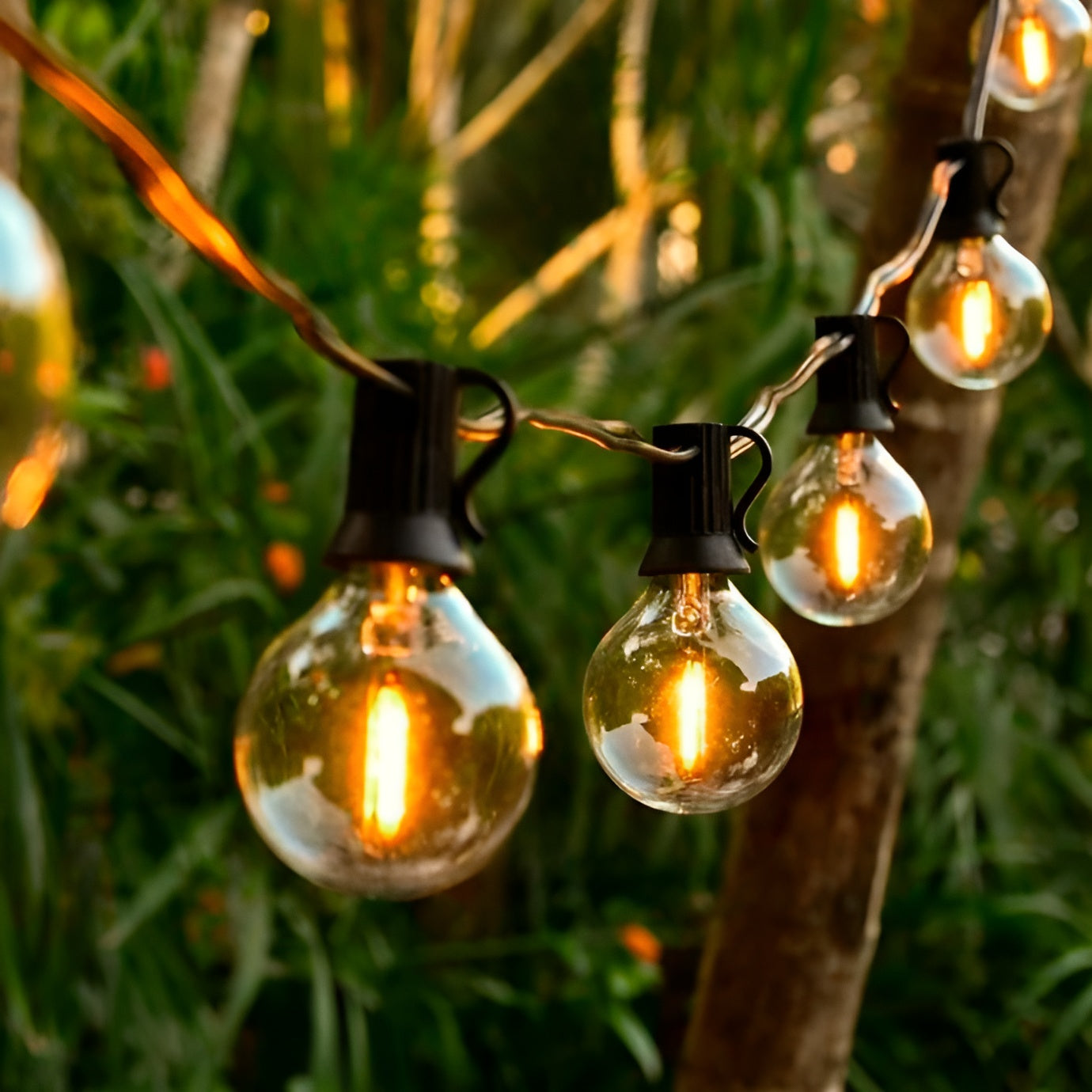 Luces para exteriores de 10 metros con 25 Bombillos para patio – Tienda online NQLN Store Venezuela