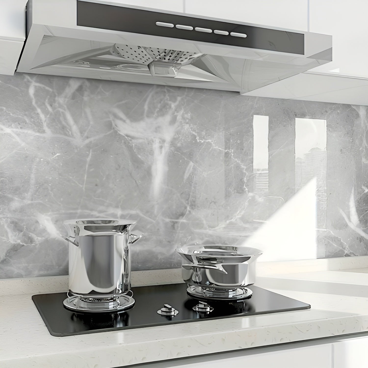 Papel tapiz 3D de mármol impermeable para cocina – Tienda online NQLN Store Venezuela
