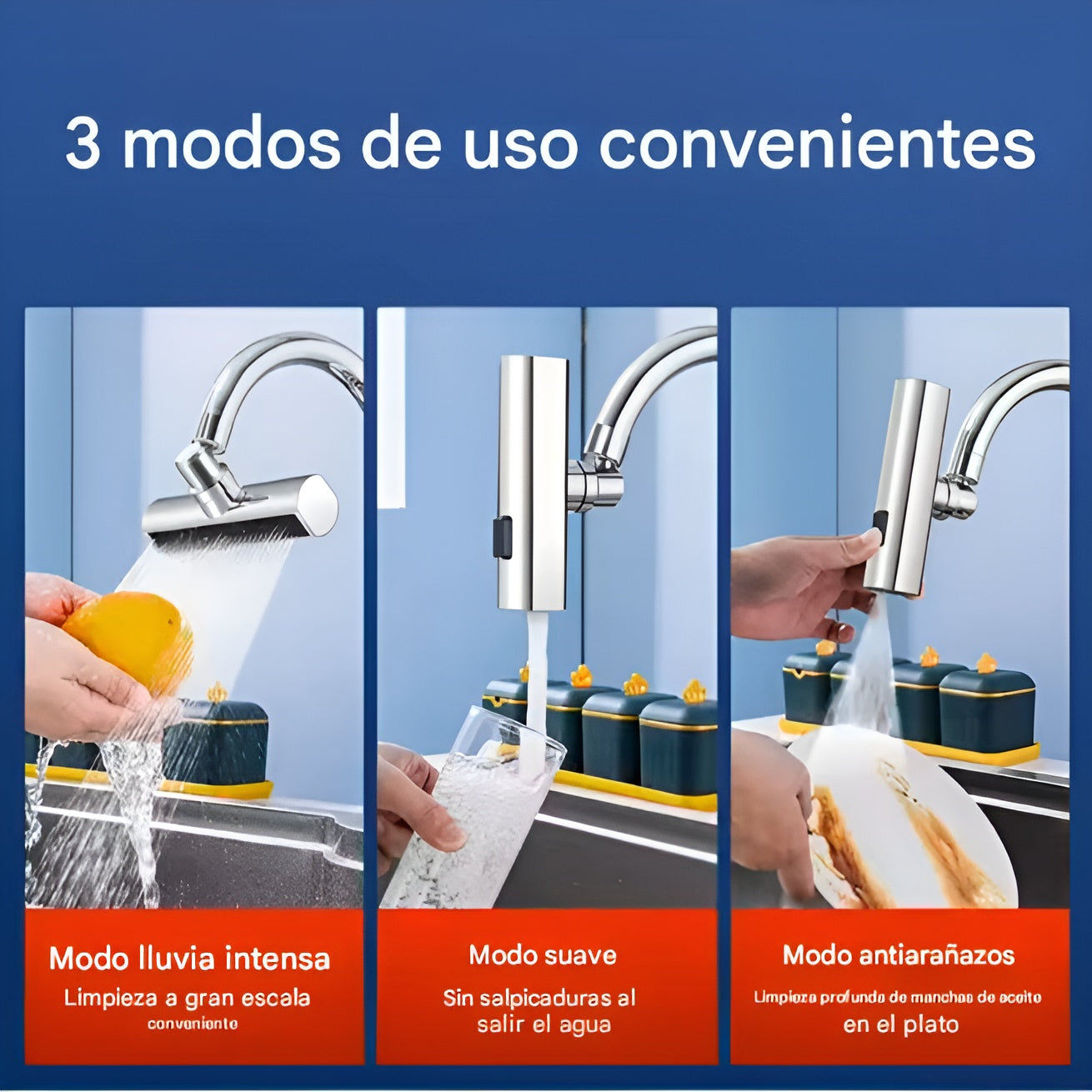 Grifo de cocina de cascada 3 en 1 – Tienda online NQLN Store Venezuela