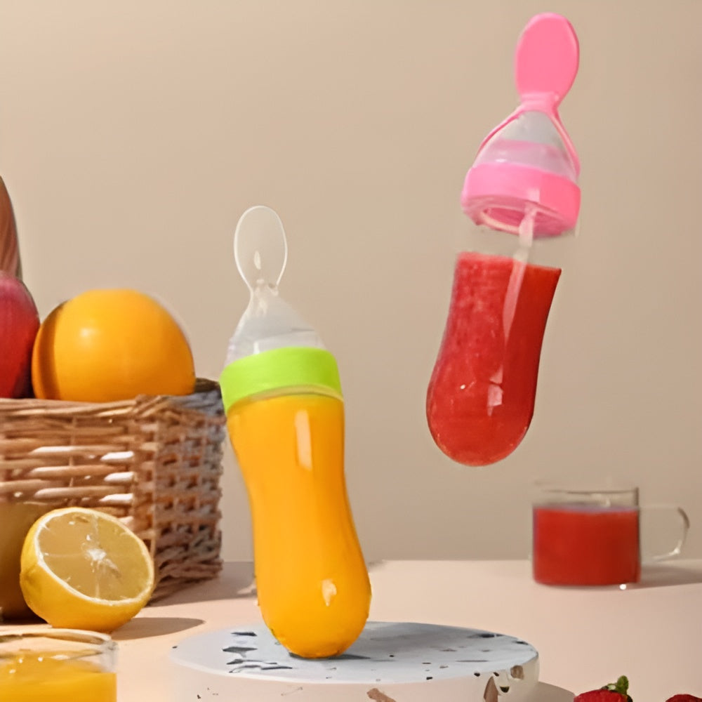 Botella de silicona con cuchara y cubierta  90ml – Tienda online NQLN Store Venezuela