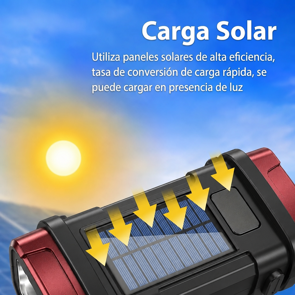 Linterna grande recargable por USB