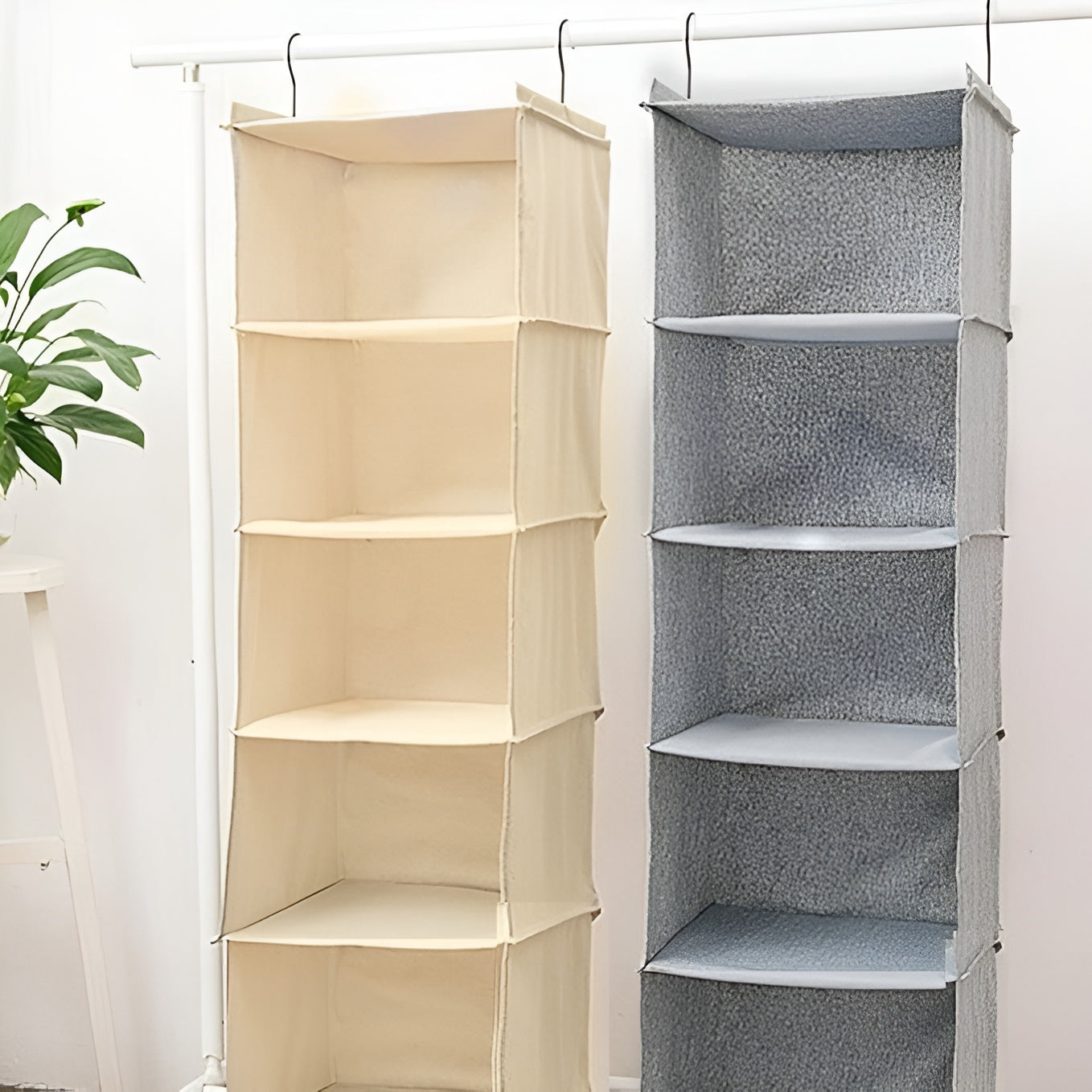 Organizador colgante de armario de 5 niveles – Vista de cerca del producto – NQLN Store