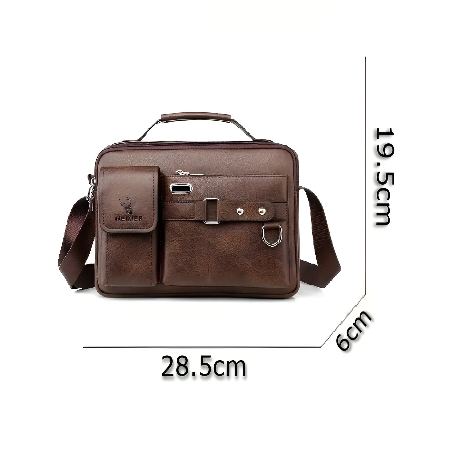 Bolso de piel para hombre – Vista detalle del producto – NQLN Store