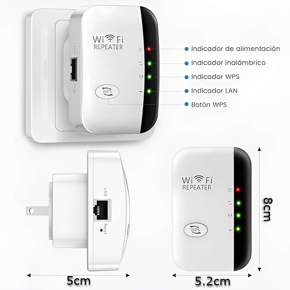 Amplificador de senal Wifi hasta 300Mbps – Detalle y presentación – NQLN Store Venezuela