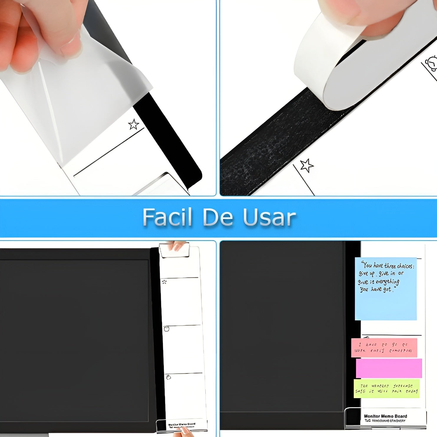 Tablero transparente de notas para monitor – Tienda online NQLN Store Venezuela