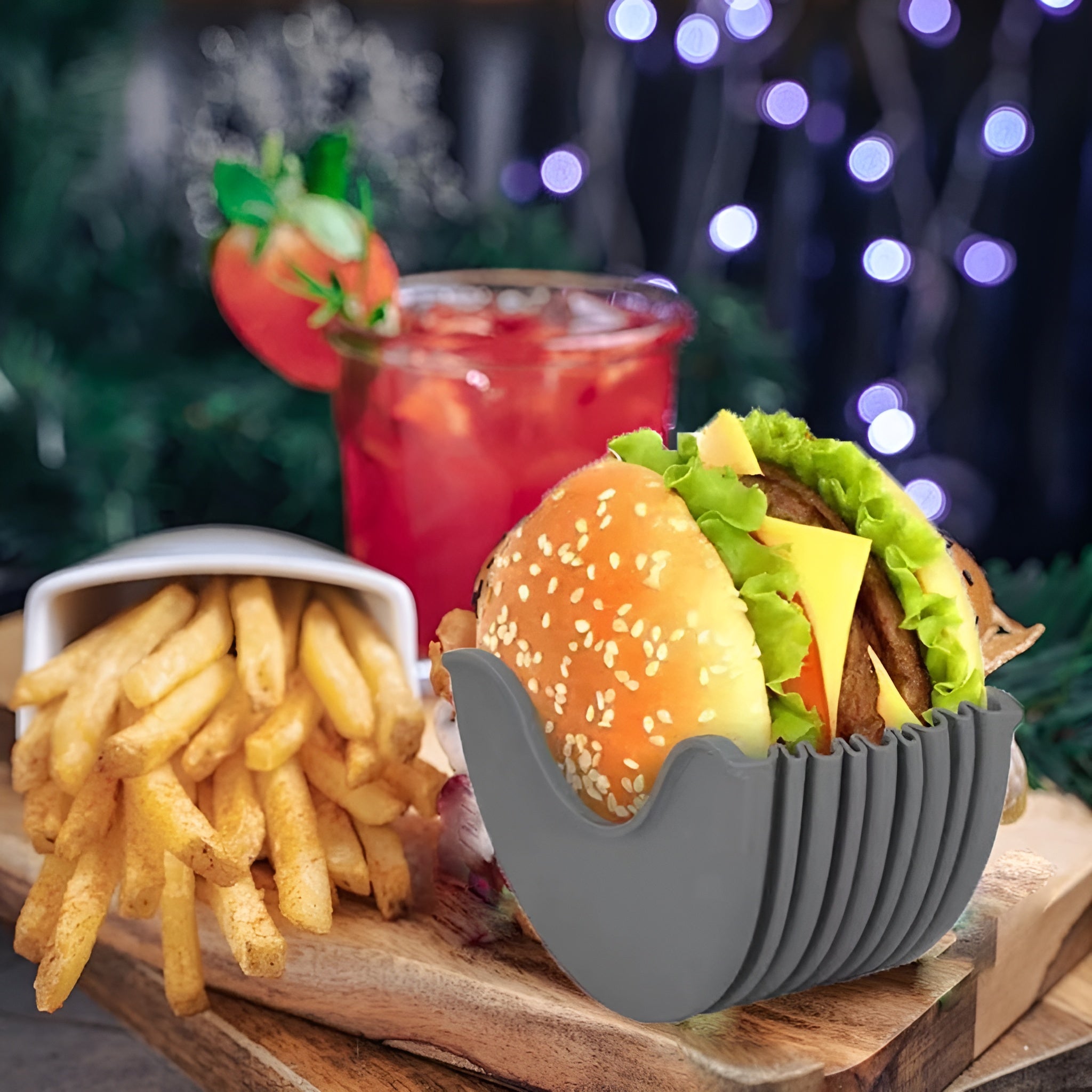 Soportes retráctiles de silicona para hamburguesas – Disponible en NQLN Store con envío gratis desde $20