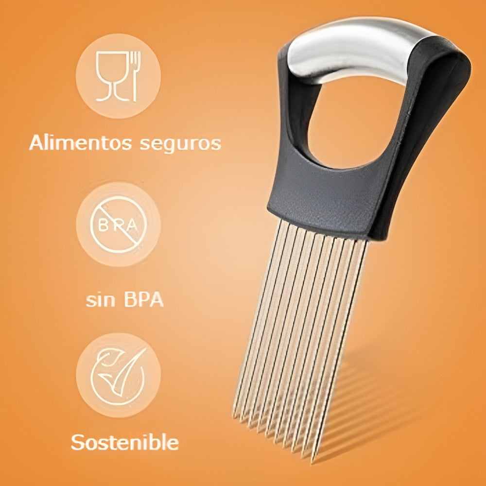 Soporte acero inoxidable para rebanar cebollas para cocina – Tienda online NQLN Store Venezuela