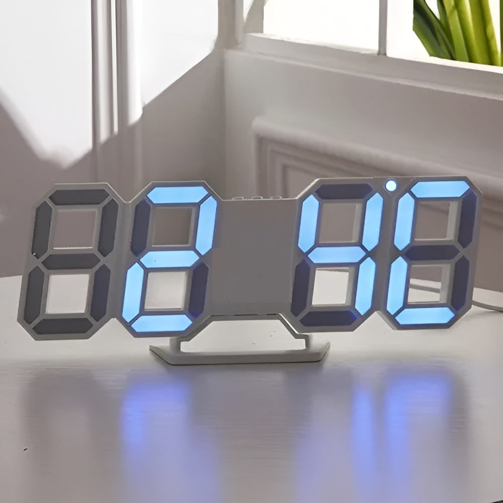 Reloj Digital 3D con alarma color blanco – Disponible en Caracas y Margarita – NQLN Store
