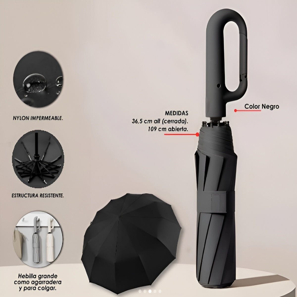 Paragua Plegable Automatico – Vista detalle del producto – NQLN Store