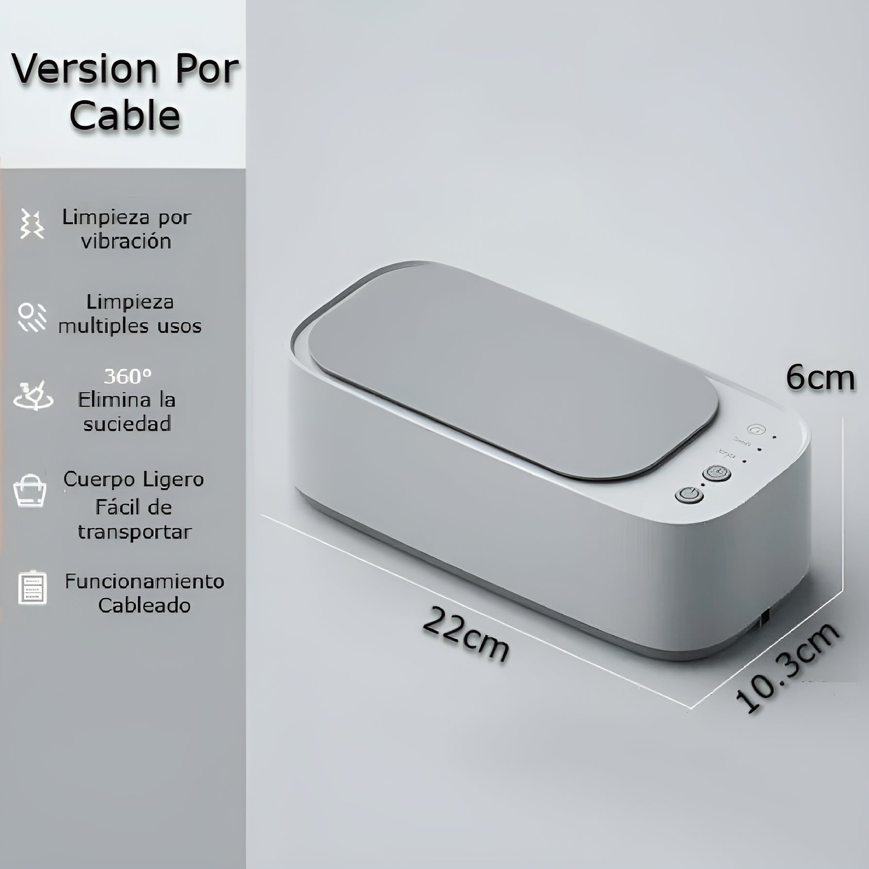 Limpiador ultrasonico 2 en 1 – Detalle y presentación – NQLN Store Venezuela