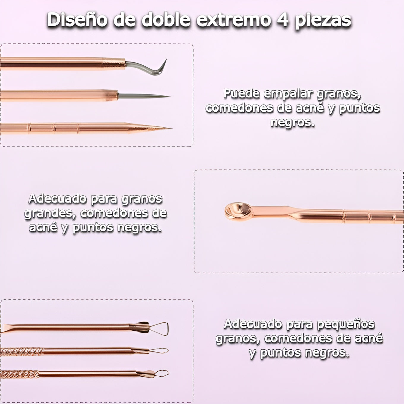 Kit extracción de Acné de 4 Piezas – Envío a toda Venezuela – NQLN Store