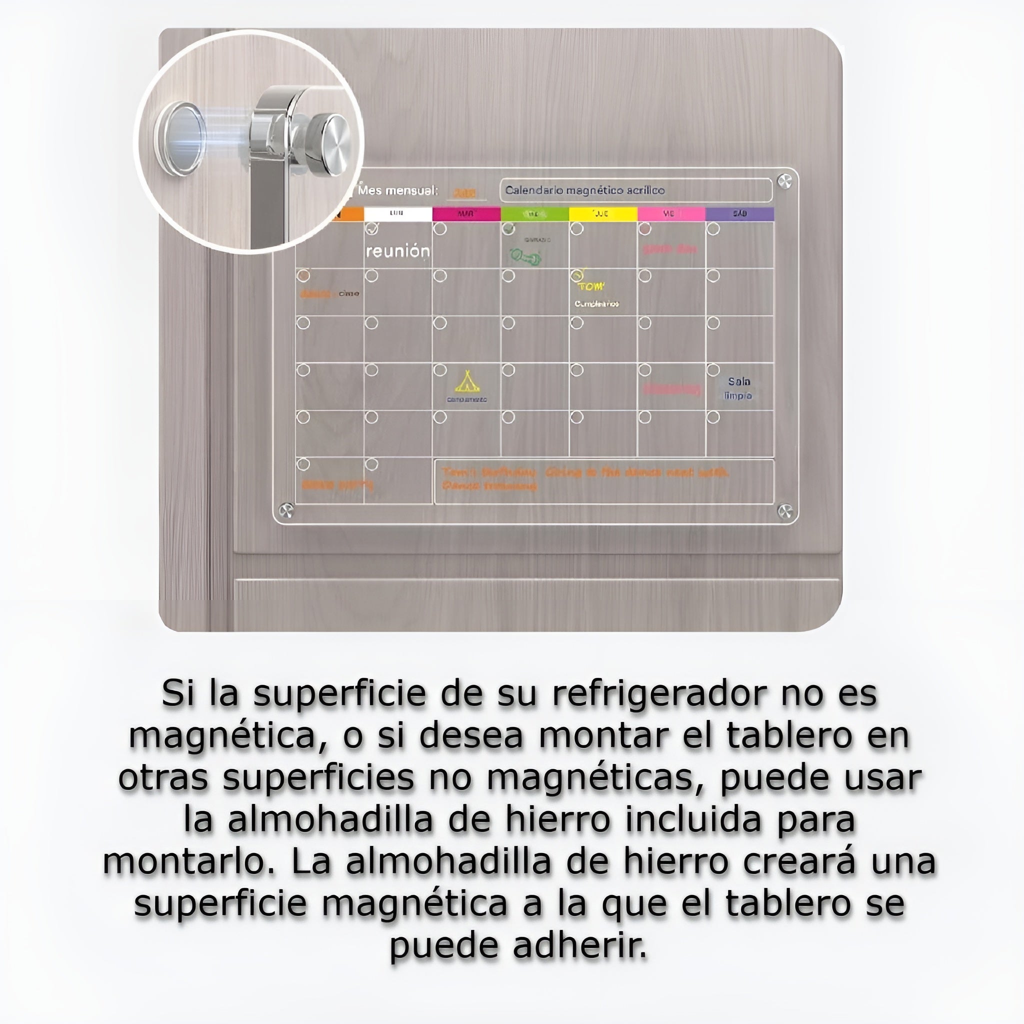 calendario magnetico para refrigerador – Vista de cerca del producto – NQLN Store
