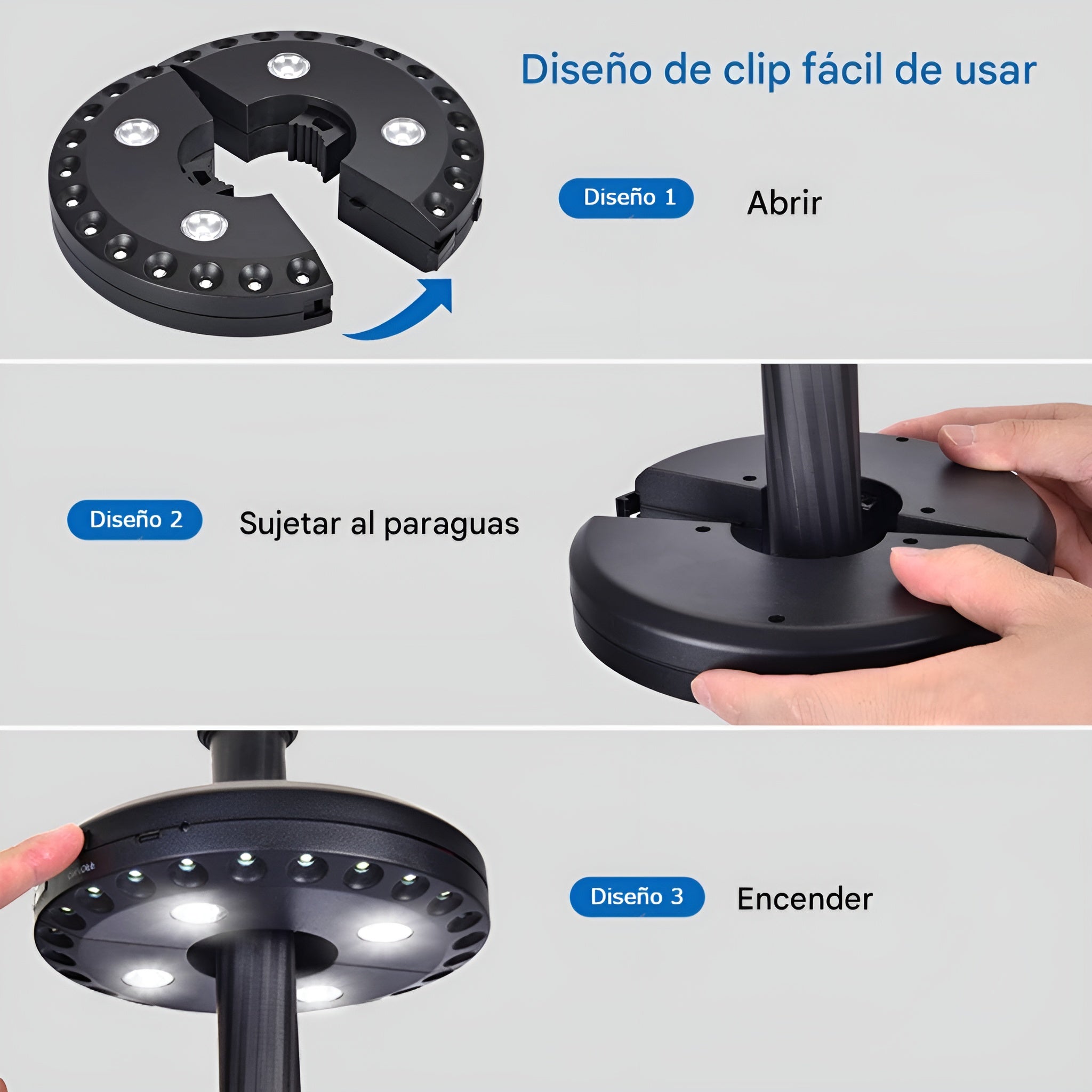 Lampara de toldo portátil – Vista de cerca del producto – NQLN Store