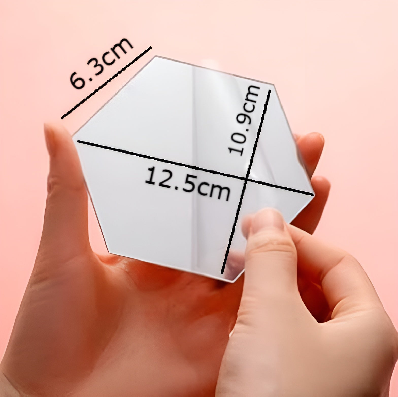 Espejo sin vidrio con forma hexagonal acrílica 3D (24 unidades) – Disponible en Caracas y Margarita – NQLN Store