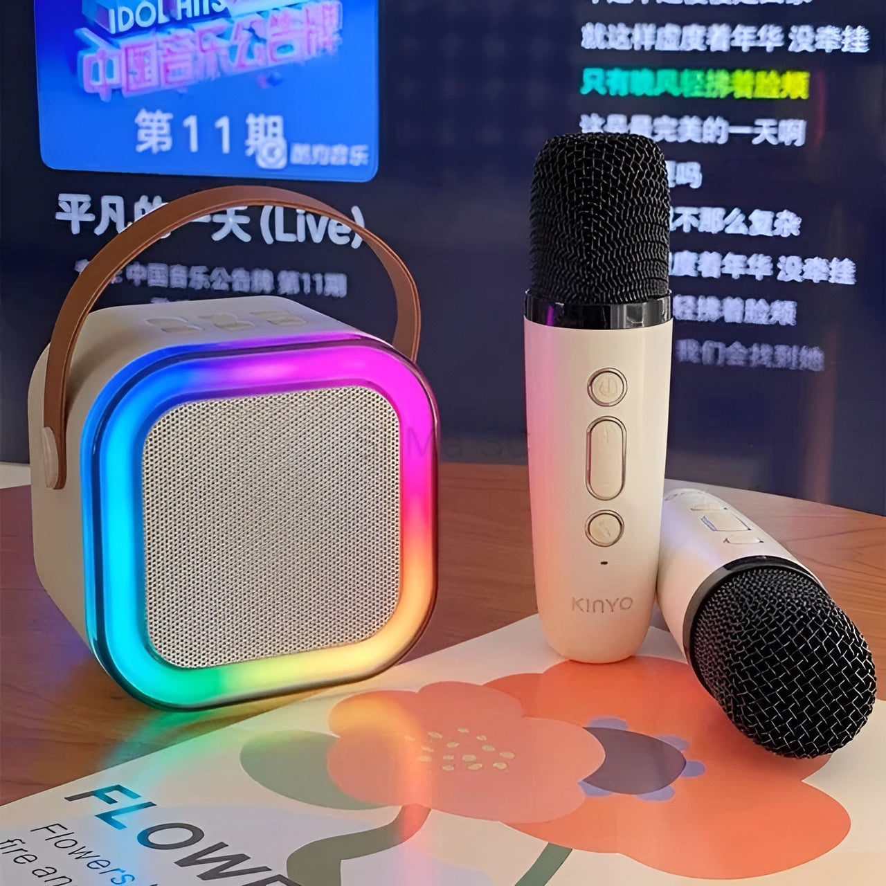 Altavoz inalambrico con Bluetooth karaoke 2 microfonos – Tienda online NQLN Store Venezuela