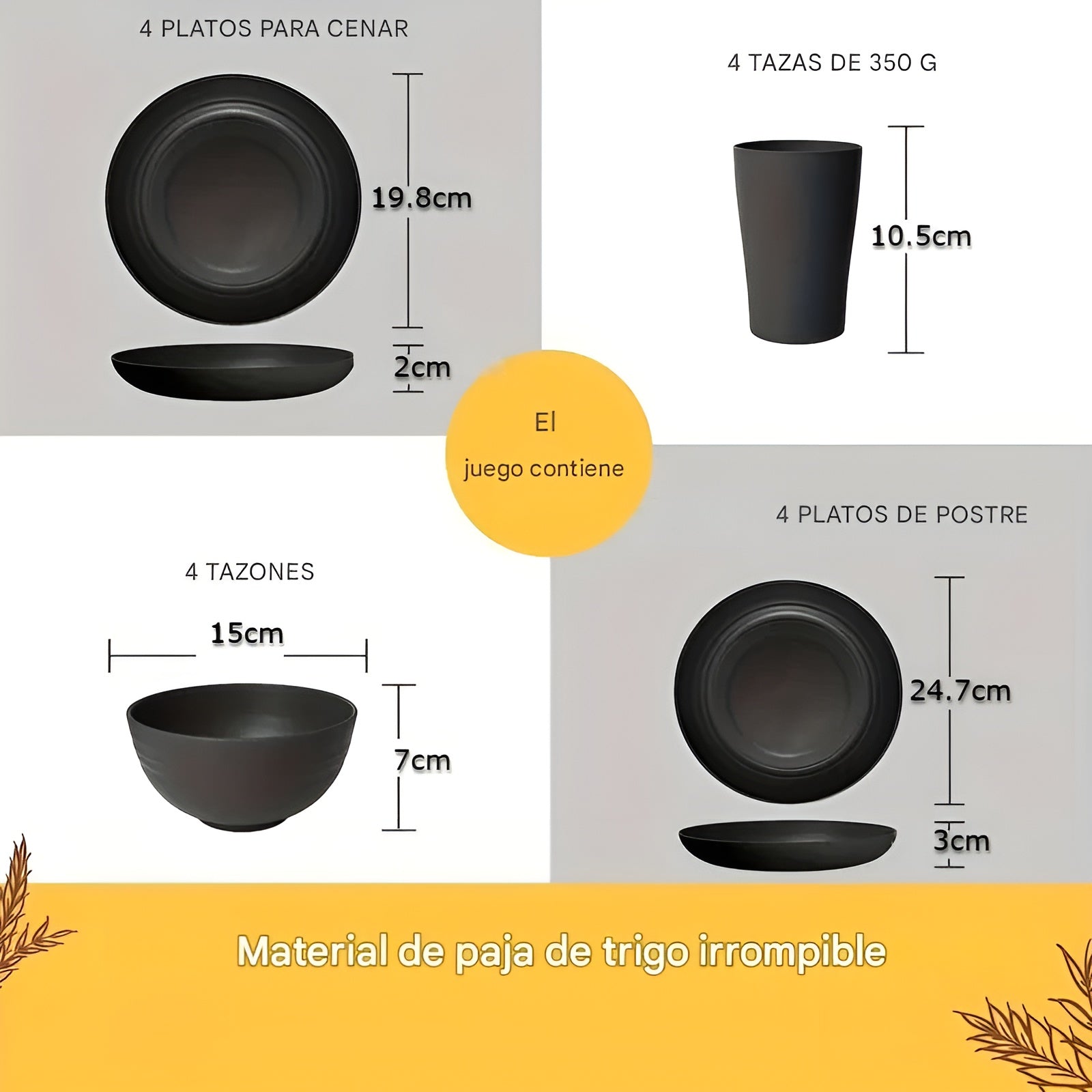 Juego de vajilla (16 piezas) – Disponible en Caracas y Margarita – NQLN Store