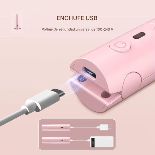 Plancha De Pelo con Rizador USB