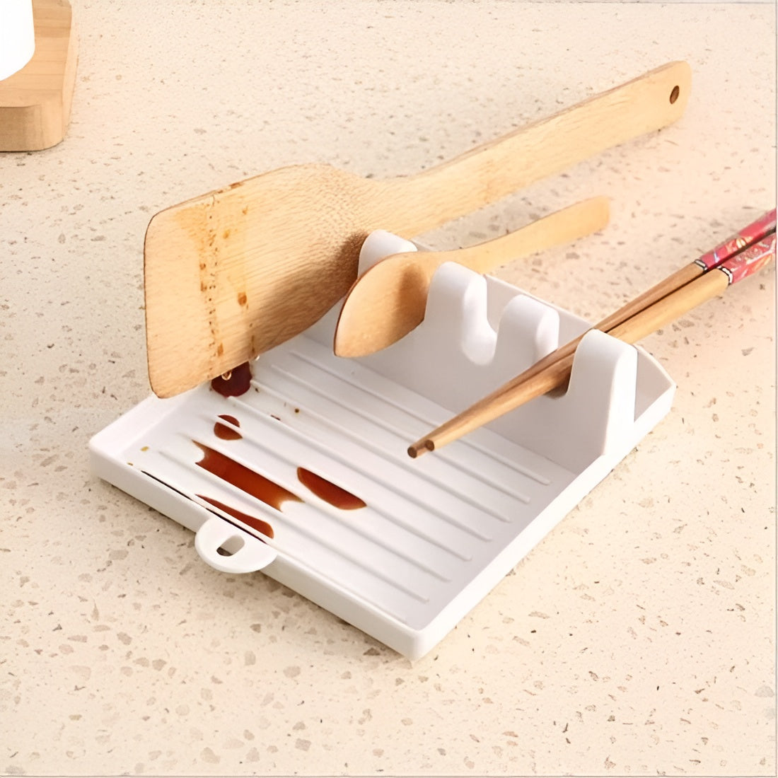 Soporte para espatula y utensilio cocina – Vista de cerca del producto – NQLN Store
