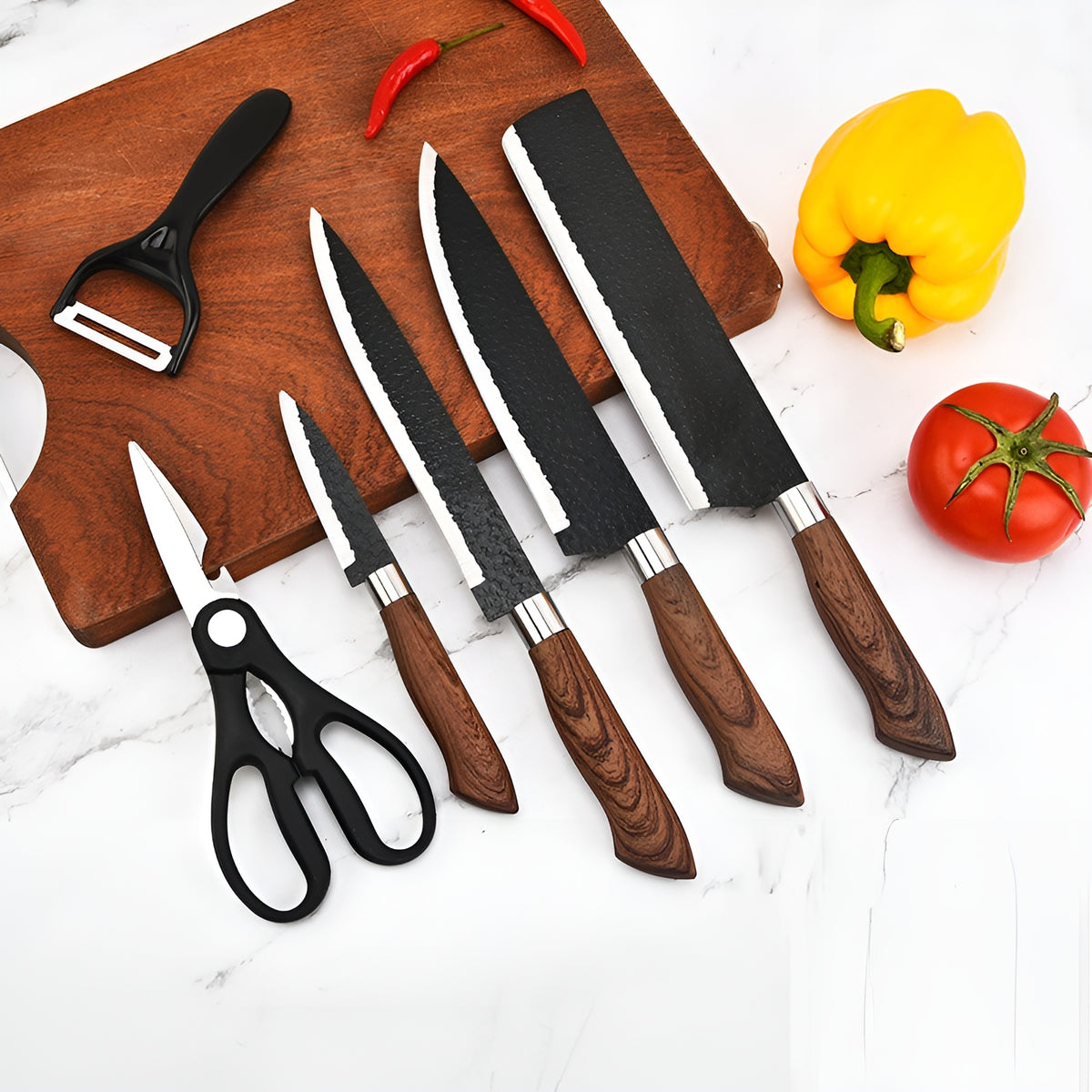Juego de cuchillos de cocina de acero inoxidable – Disponible en NQLN Store con envío gratis desde $20