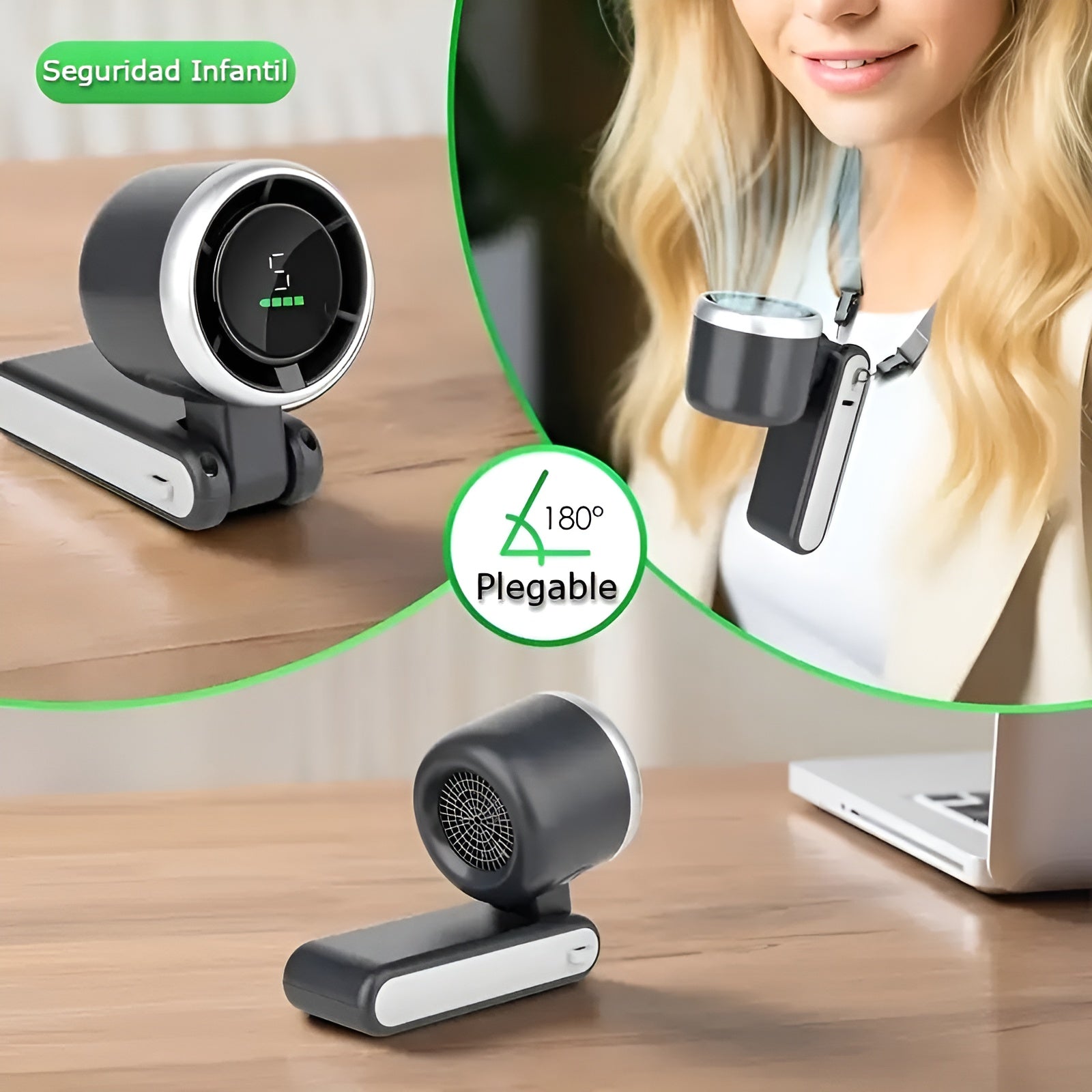 Ventilador portátil con duración de 12hrs – Tienda online NQLN Store Venezuela
