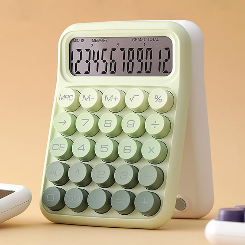 Calculadora de teclado mecánico – Detalle y presentación – NQLN Store Venezuela