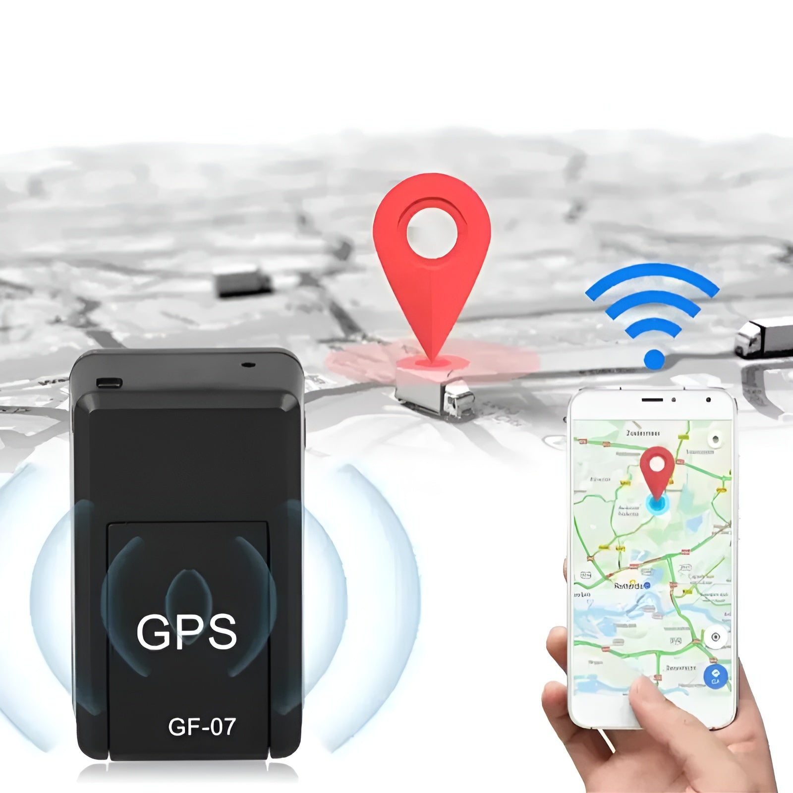 Mini GPS Magnético – Vista de cerca del producto – NQLN Store